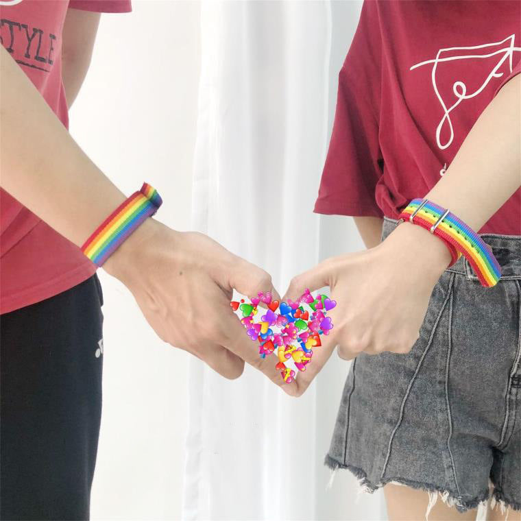 Sweet Rainbow Nylon Handmade Bracelet Unisex
