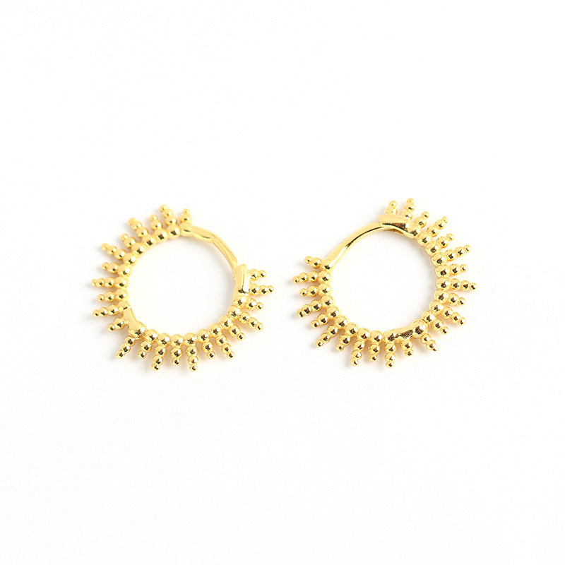 S925 Sterling Silver Geometric Ear Cuffs Earrings for Women, Sweet-Cool Individual Trend Style