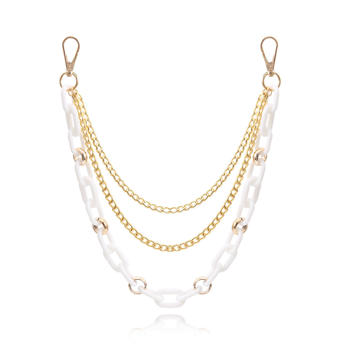 Punk Minimalist Cross Metal Body Chain Waist Chain for Women
