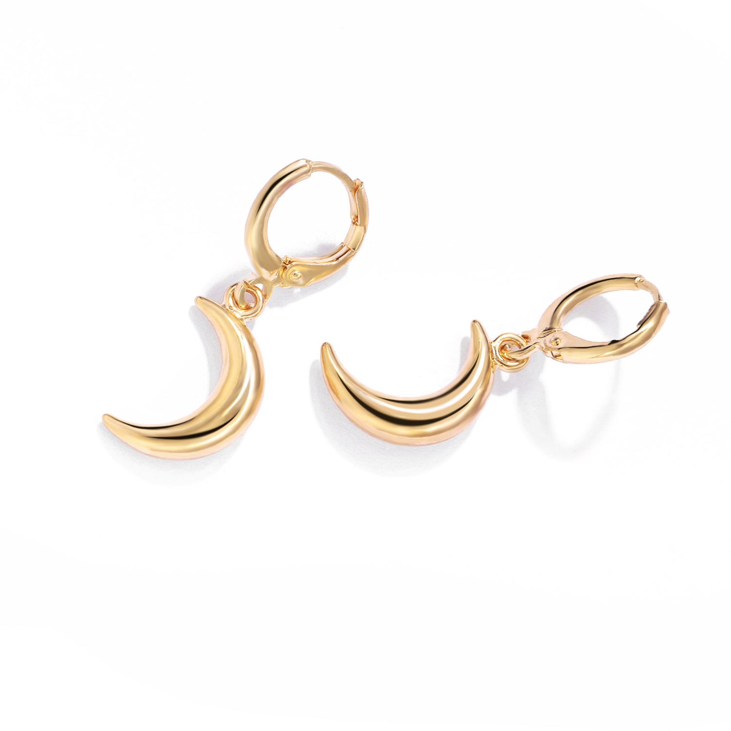 Crescent Moon Ear Cuffs for Women, Minimalist Vintage Geometric Earrings, Plated Alloy Jewelry, Fashion Trendy Dropshipping Ready