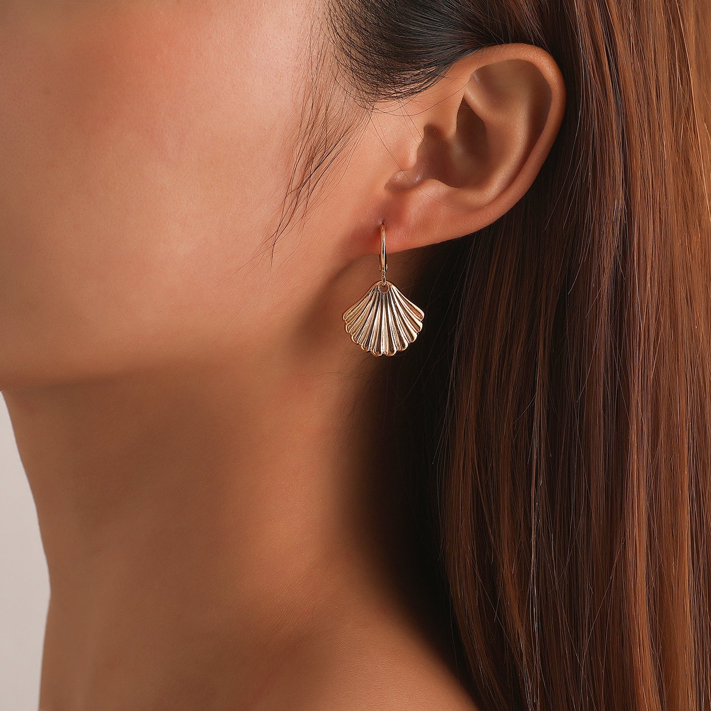 Minimalist Vintage Alloy Shell Geometric Earrings for Women