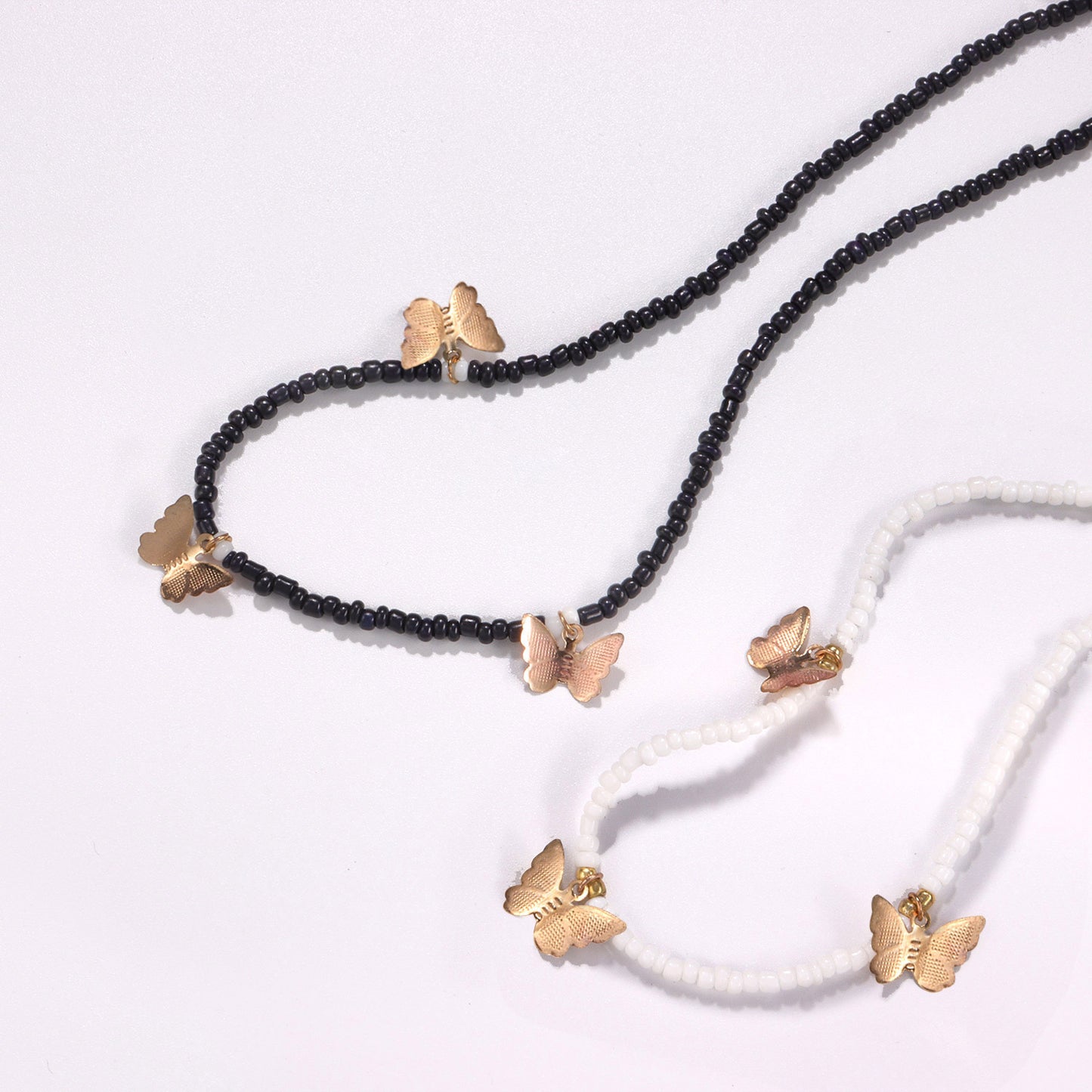European Style Geometric Alloy Butterfly Necklace for Women - Fishline Chain, Plated, Customizable, Gift for Wedding, Travel Souvenir, Employee Appreciation