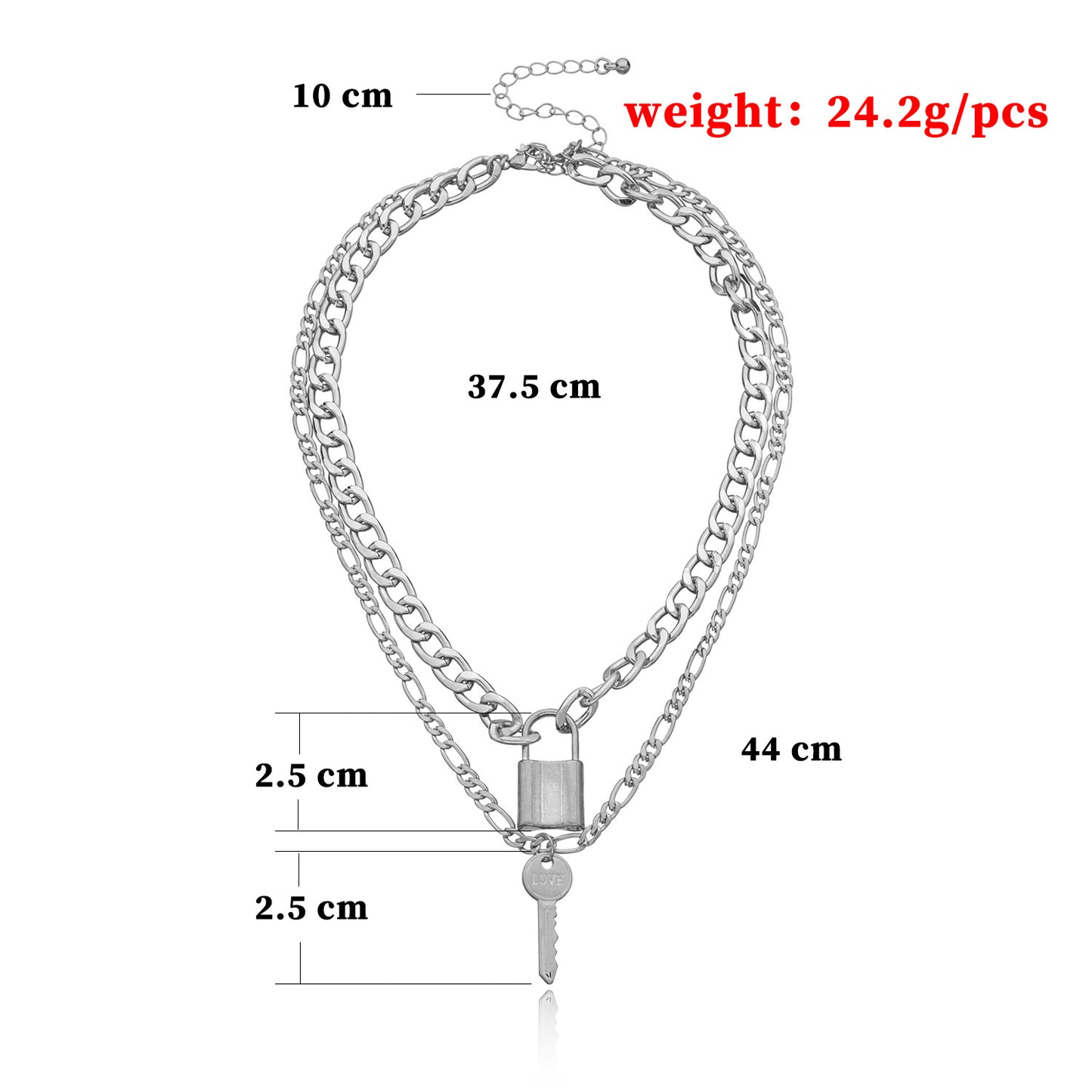 Women's Geometric Lock Shape Pendant Necklace Alloy Aluminum Chain Plated Fashion Statement Jewelry