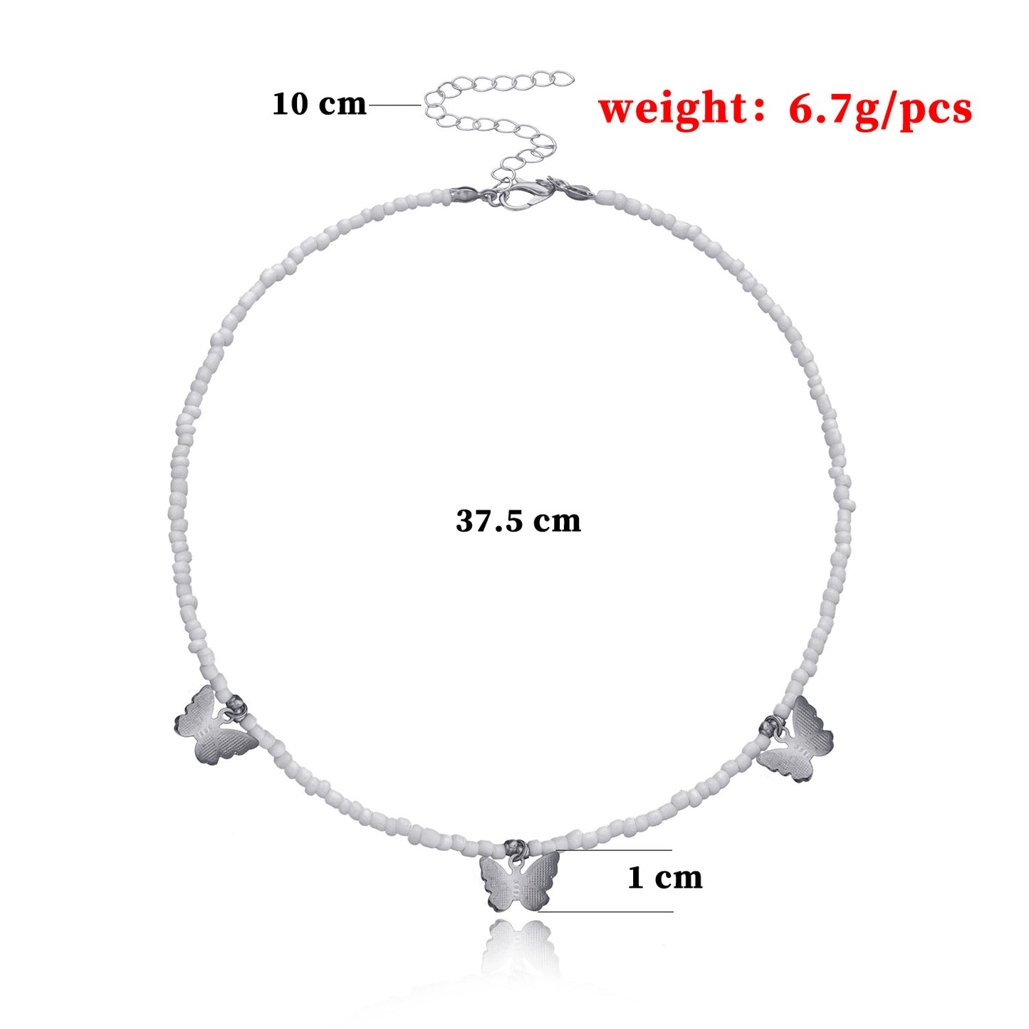 European Style Geometric Alloy Butterfly Necklace for Women - Fishline Chain, Plated, Customizable, Gift for Wedding, Travel Souvenir, Employee Appreciation
