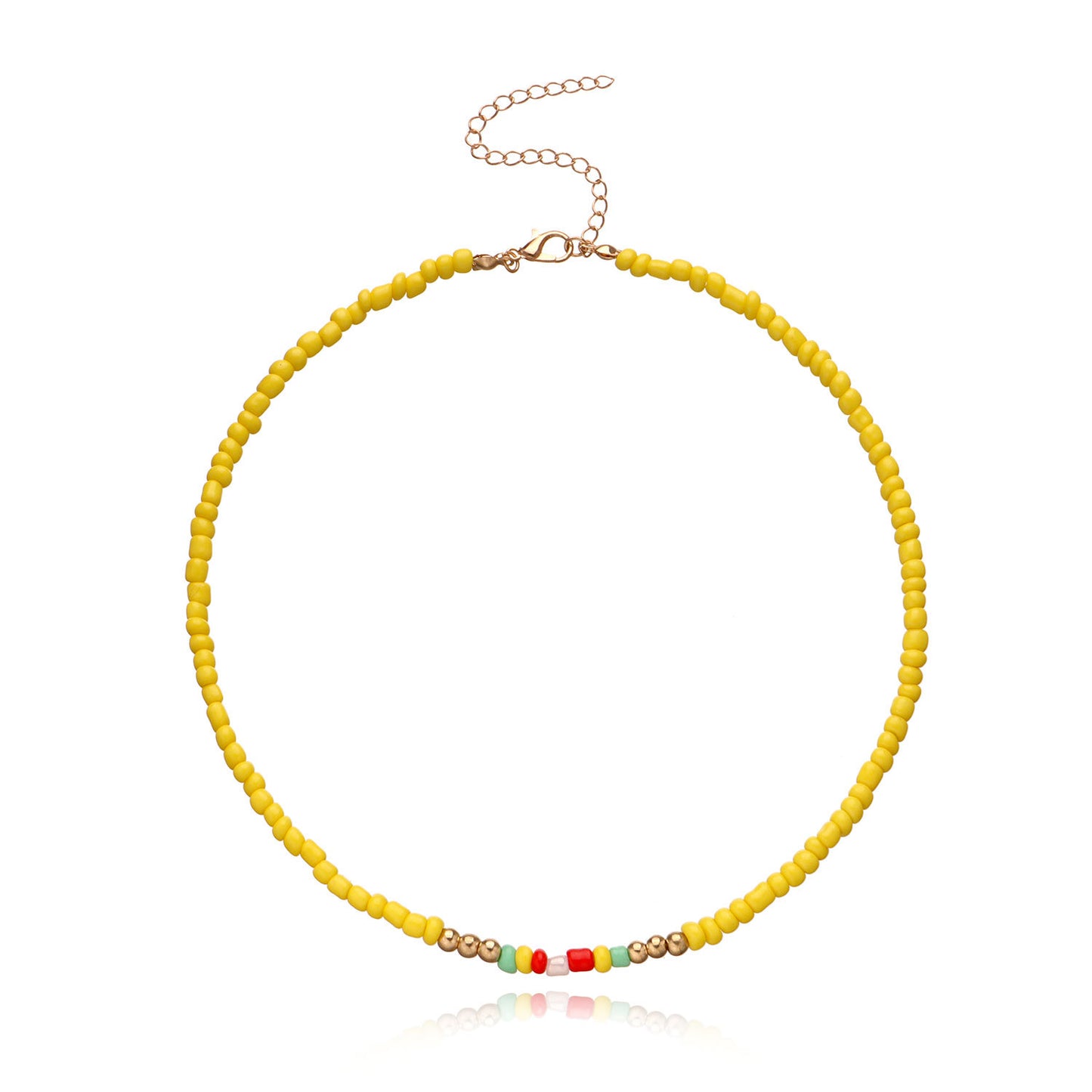 Colorful Seed Bead Necklace for Women, Butterfly and Star Design, Alloy Chain, Fish Line Style, Vintage Aesthetic, Elegant Jewelry for European and American Markets