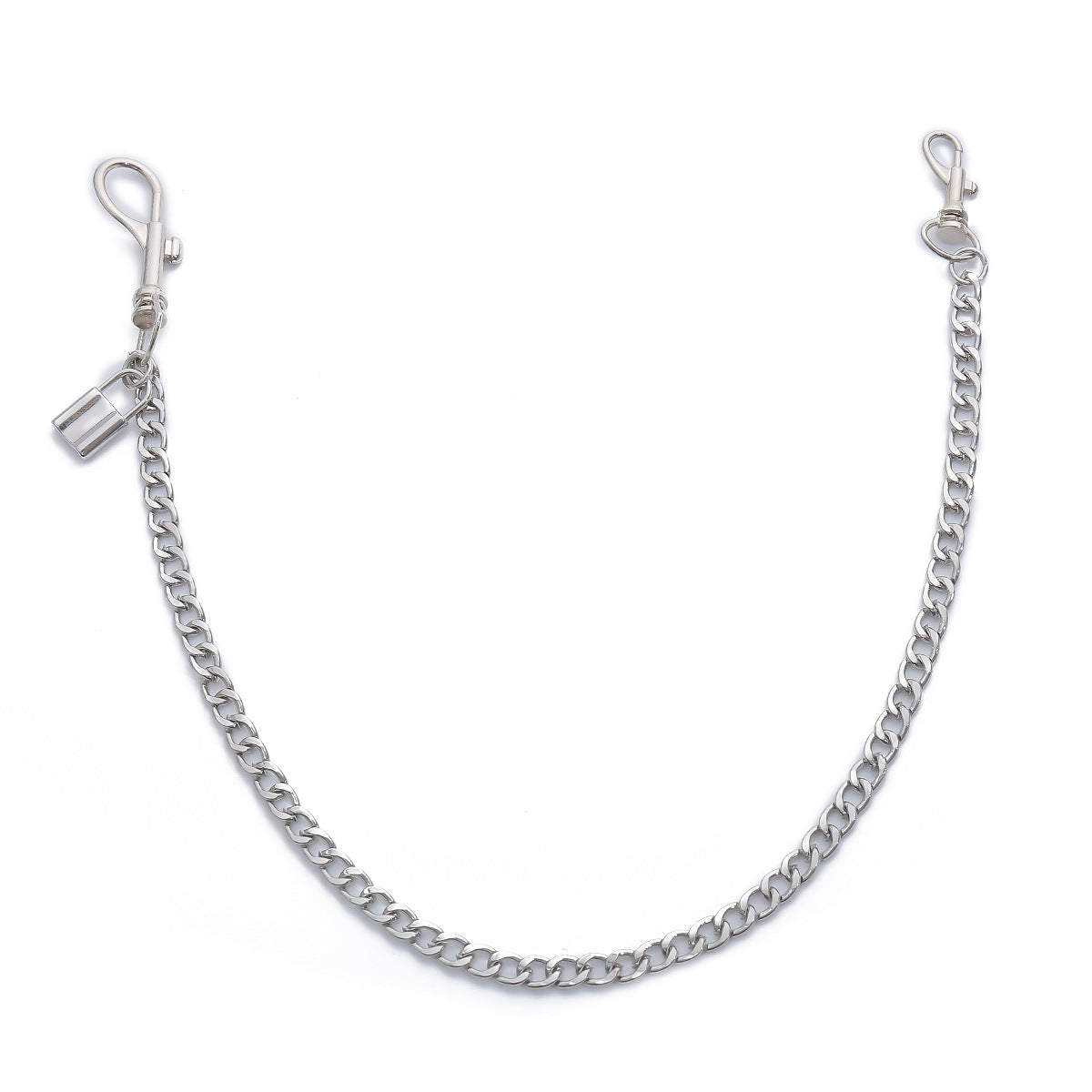 Portachiavi con catena Punk Metal Lock per donna, catena in stile retrò con nappa, catena regolabile in vita, accessorio di moda per estate autunno inverno primavera