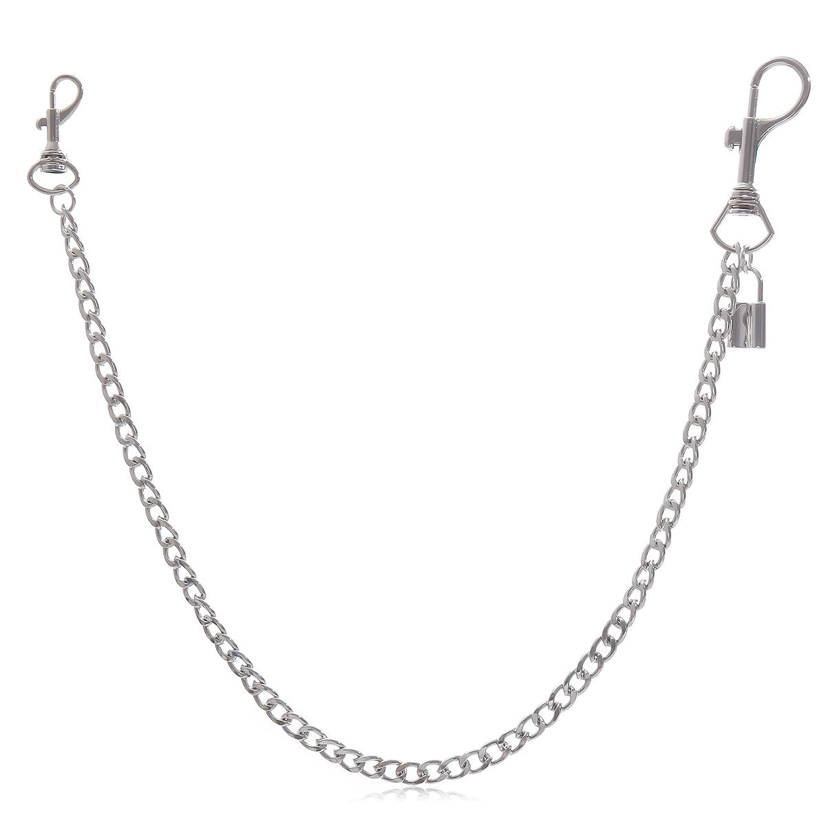 Portachiavi con catena Punk Metal Lock per donna, catena in stile retrò con nappa, catena regolabile in vita, accessorio di moda per estate autunno inverno primavera