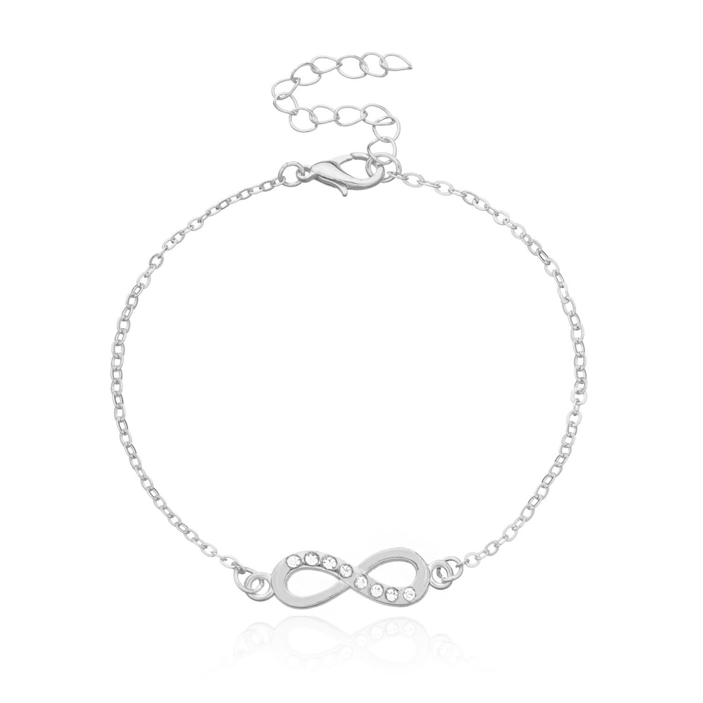 Minimalist Letter Rhinestone Alloy O-Chain Women's Bracelet for Travel Souvenir, Exhibition, Promotion, Employee Gift, Anniversary, Business Gifting, Opening Ceremony