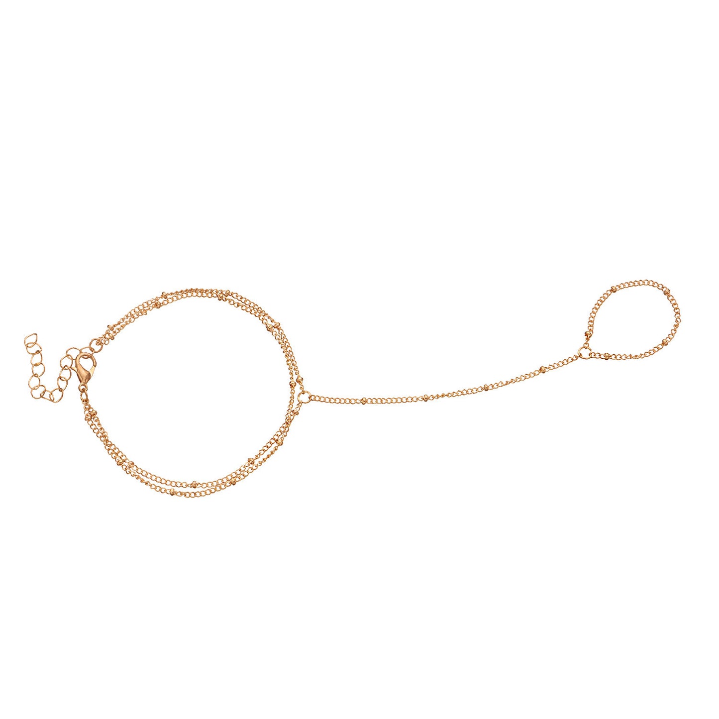 Minimalist Geometric Alloy Chain Bracelet for Women - Elegant Layered Beaded Anklet Jewelry for Travel Souvenir, Exhibition, Promotion, Employee Gift, Anniversary, Business Gift, Opening Ceremony