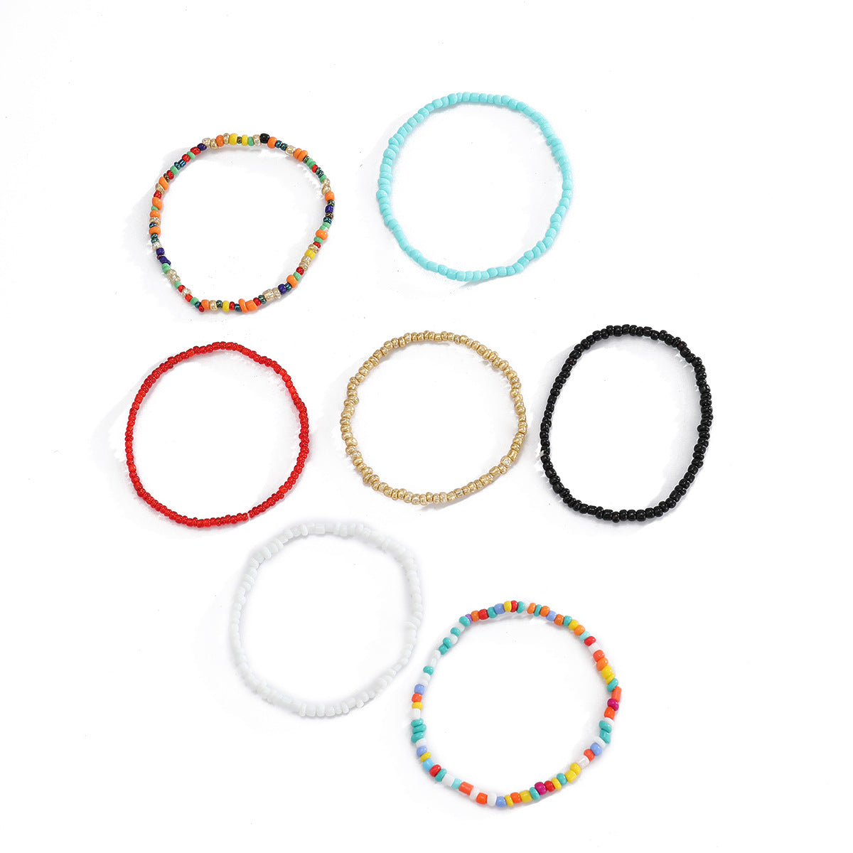 Minimalist Geometric Handmade Ceramic Bead Elastic Bracelet for Women - Bohemian Style, Travel Souvenir Gift
