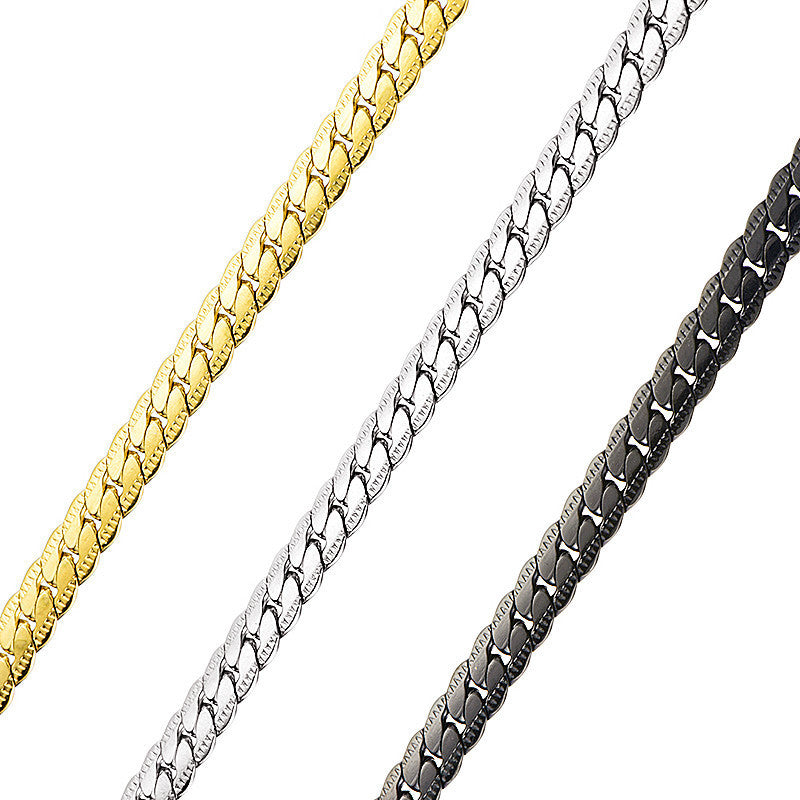 Collar de cadena NK de acero inoxidable geométrico unisex, galvanizado, joyería minimalista de moda