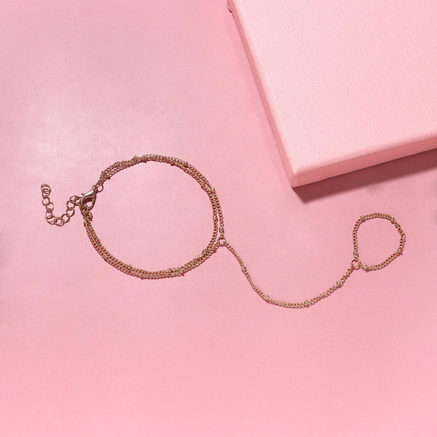 Minimalist Geometric Alloy Chain Bracelet for Women - Elegant Layered Beaded Anklet Jewelry for Travel Souvenir, Exhibition, Promotion, Employee Gift, Anniversary, Business Gift, Opening Ceremony