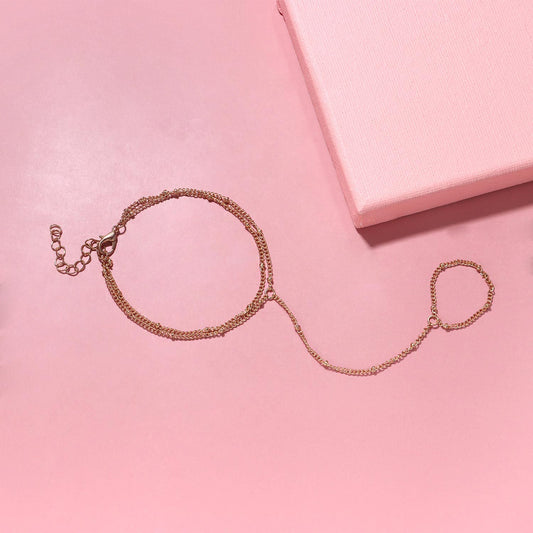 Pulsera de Cadena de Aleación Geométrica Minimalista para Mujeres - Elegante Joyería de Tobillera con Cuentas en Capas para Souvenir de Viaje, Exhibición, Promoción, Regalo para Empleados, Aniversario, Regalo de Negocios, Ceremonia de Apertura