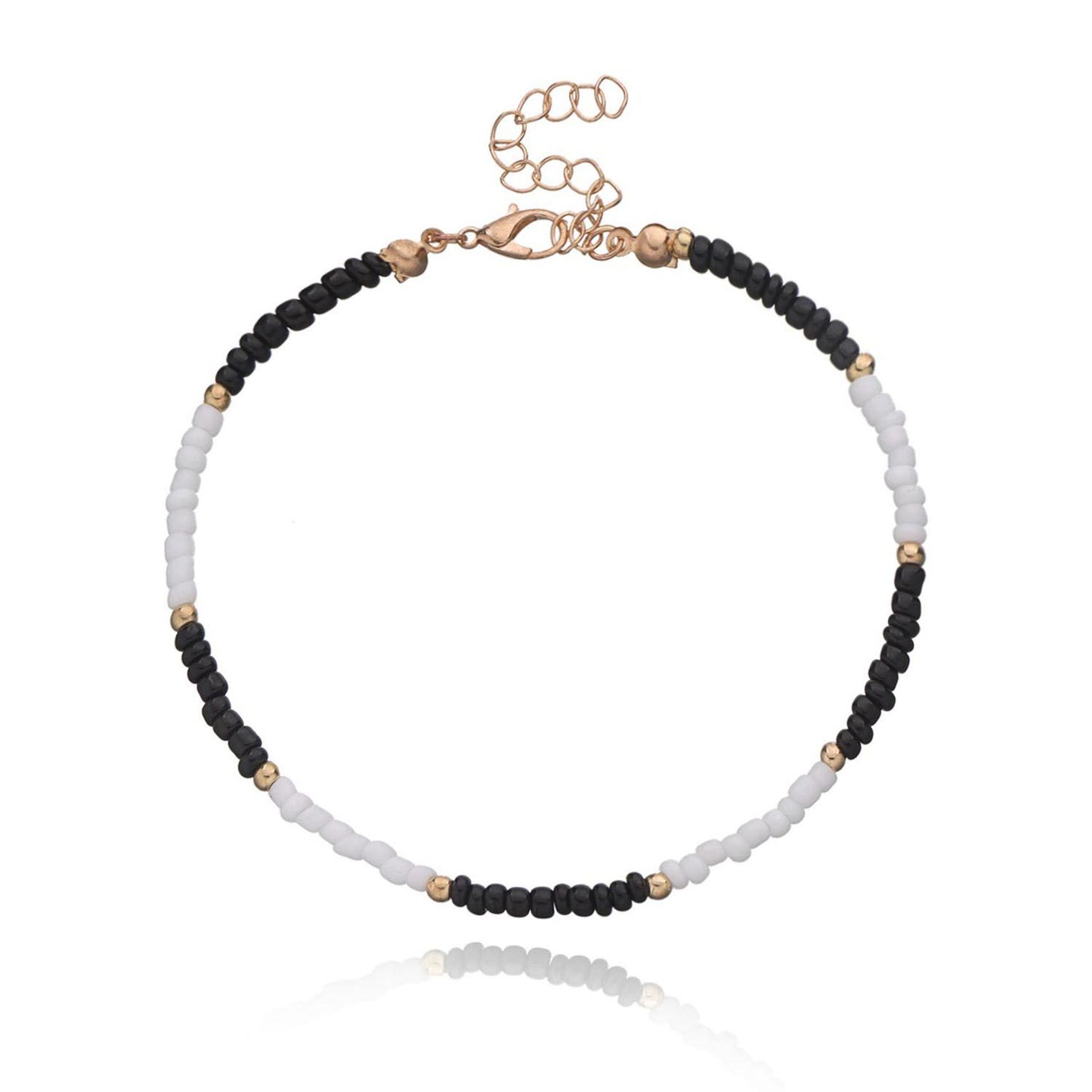 European Style Alloy Butterfly Heart Star Anklet for Women with Mother of Pearl Inlay, Fashion Foot Jewelry