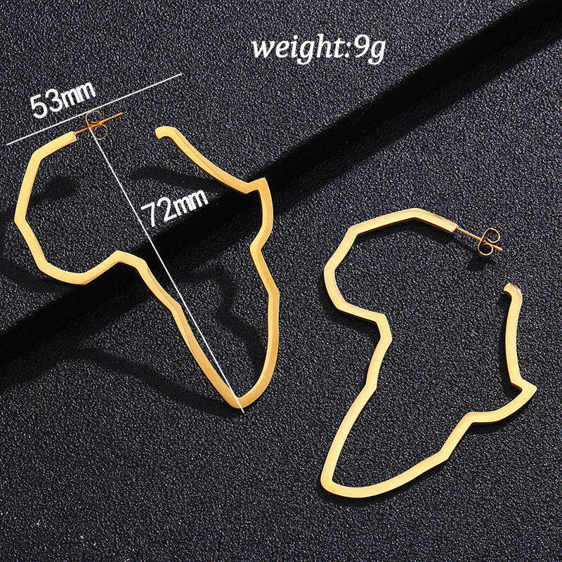 Orecchini da donna in acciaio inossidabile placcato oro geometrici