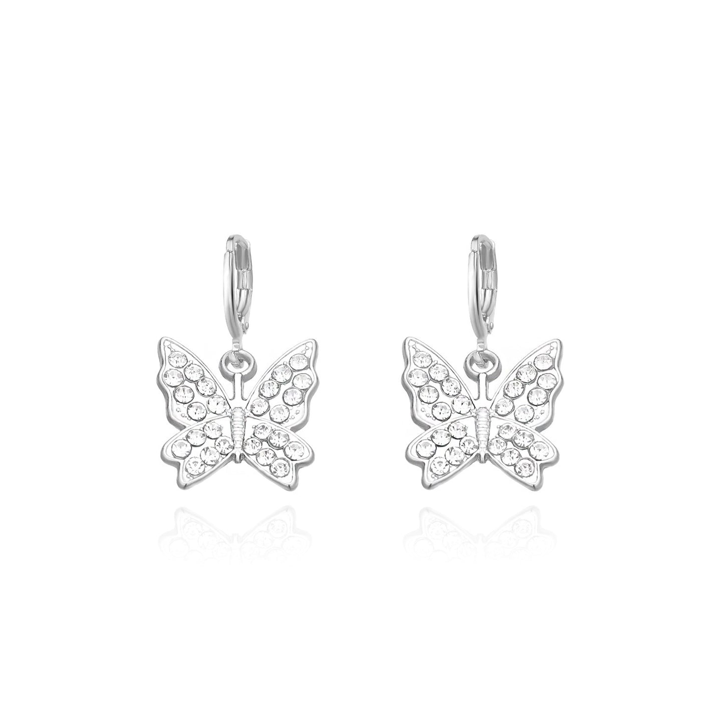 Butterfly Earrings for Women Alloy Inlaid Rhinestone Fashion Jewelry Amazon Bestseller
