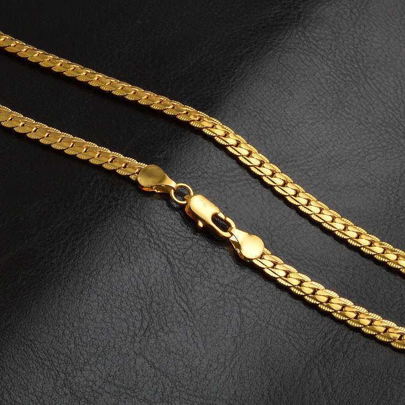 Collar de cadena NK de acero inoxidable geométrico unisex, galvanizado, joyería minimalista de moda