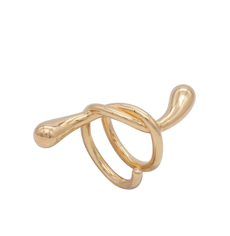 Anello Geometrico Minimalista in Argento Sterling 925 con Cuore Dolce da Donna