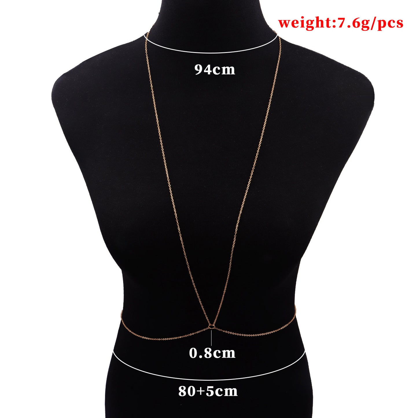 Minimalist Geometric Alloy Body Chain Necklace for Women
