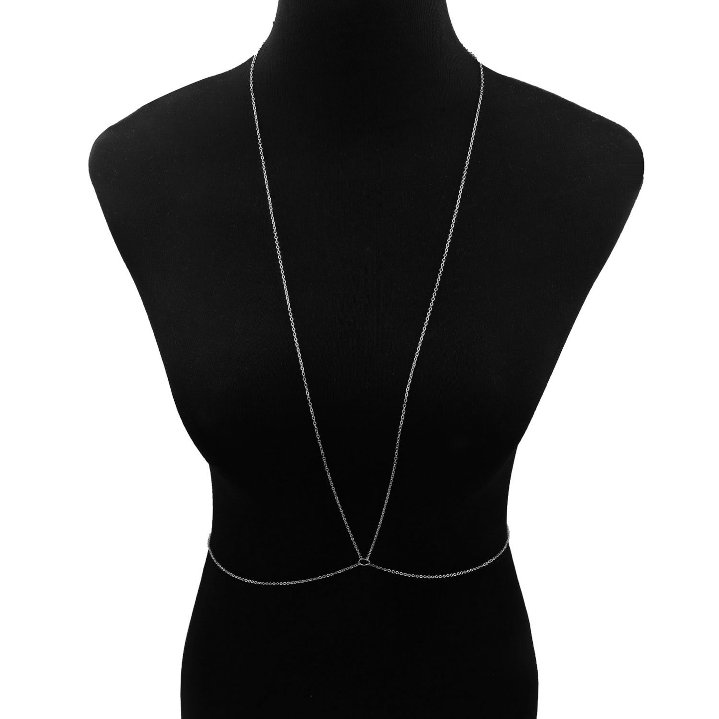Minimalist Geometric Alloy Body Chain Necklace for Women