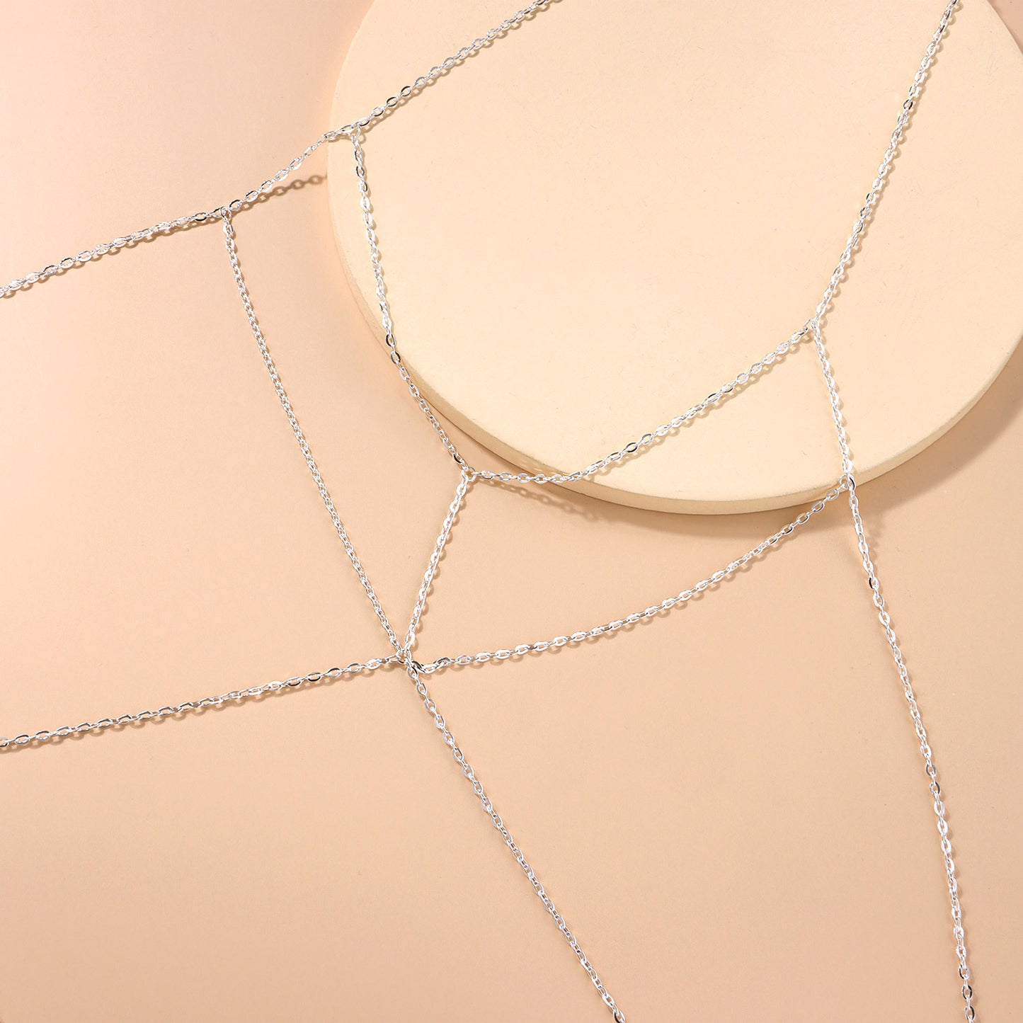 Body Chain for Women Geometric Style Alloy Plated Jewelry