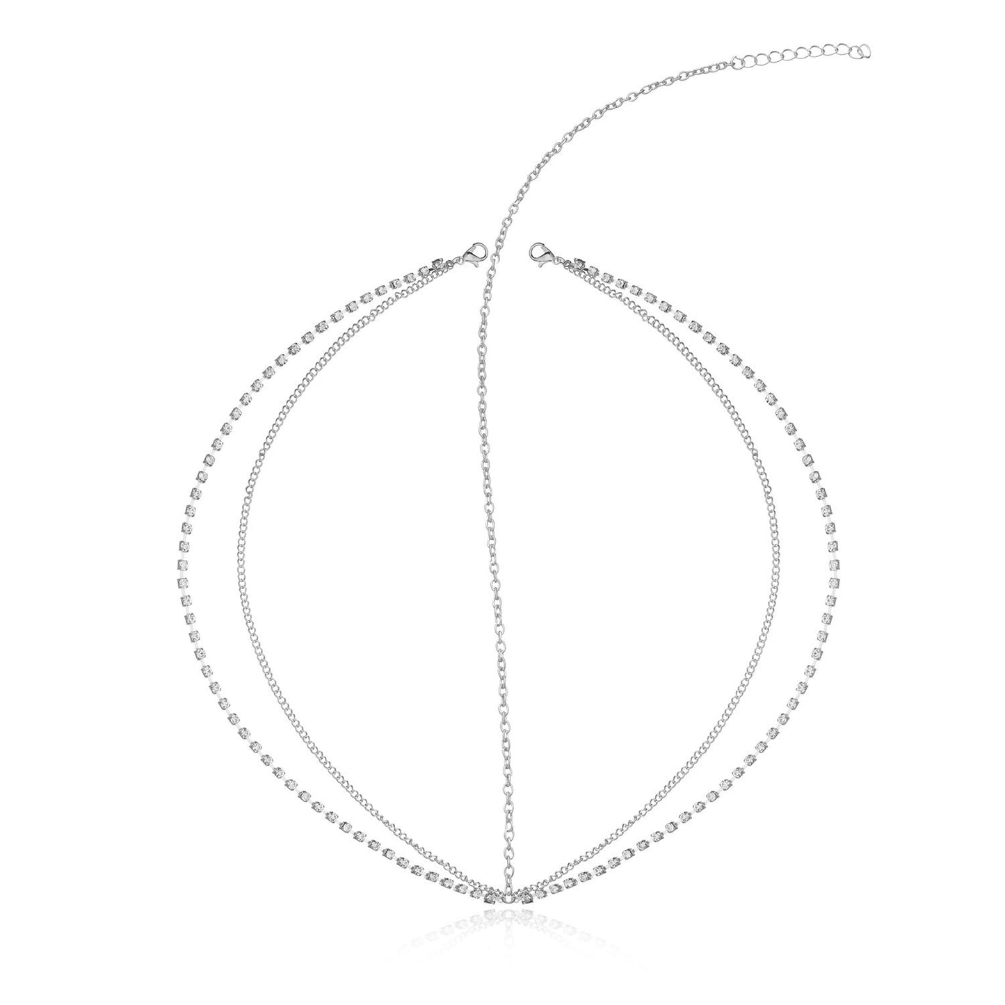 Bohemian Rhinestone Headband with Fringe Chain and Wave Design for Women Checkered Pattern Alloy Hair Accessory