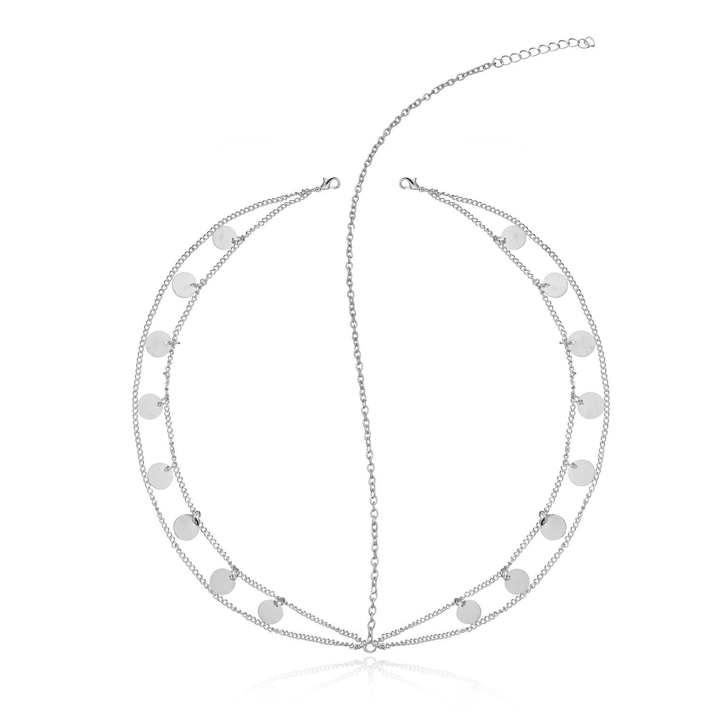 Shiny Tassel Crown Headband for Women Fashion Street Style Head Chain Hair Accessory with Checkered Pattern