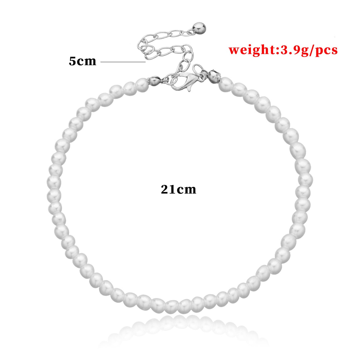 Minimalist Pearl Women's Chain Bracelet Handmade Hip-Hop Style Beach Jewelry for Wedding Travel Gift