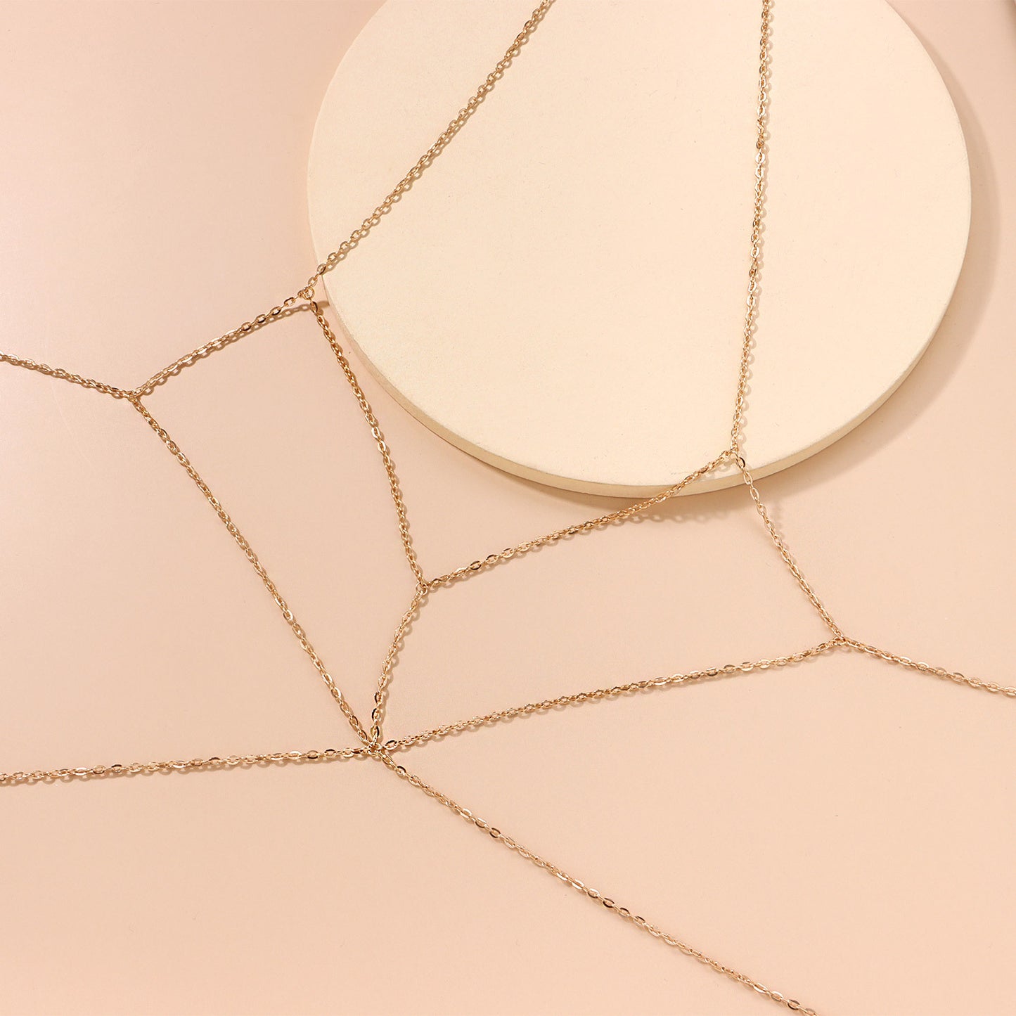 Body Chain for Women Geometric Style Alloy Plated Jewelry