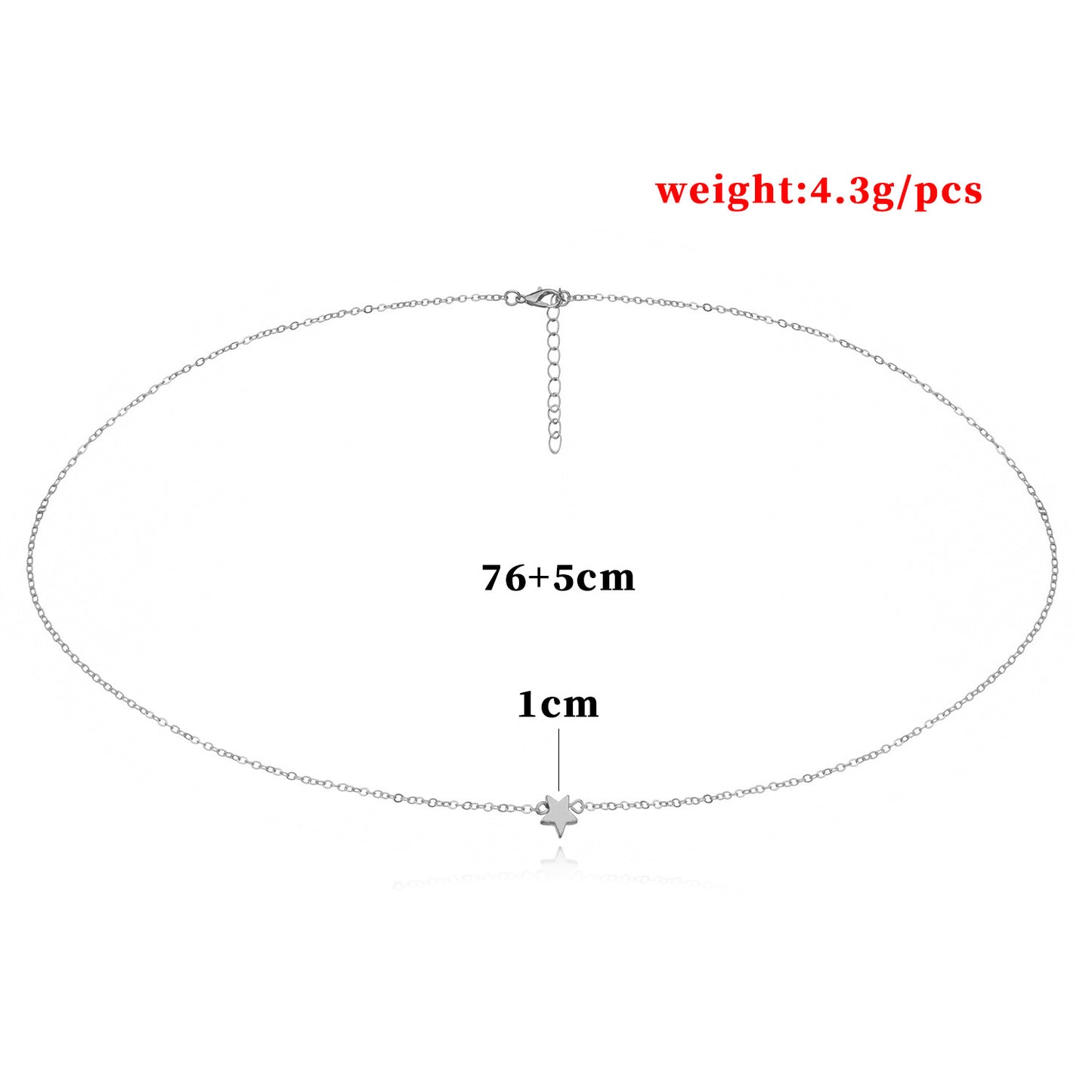 Gold Plated Star Alloy Body Chain for Women