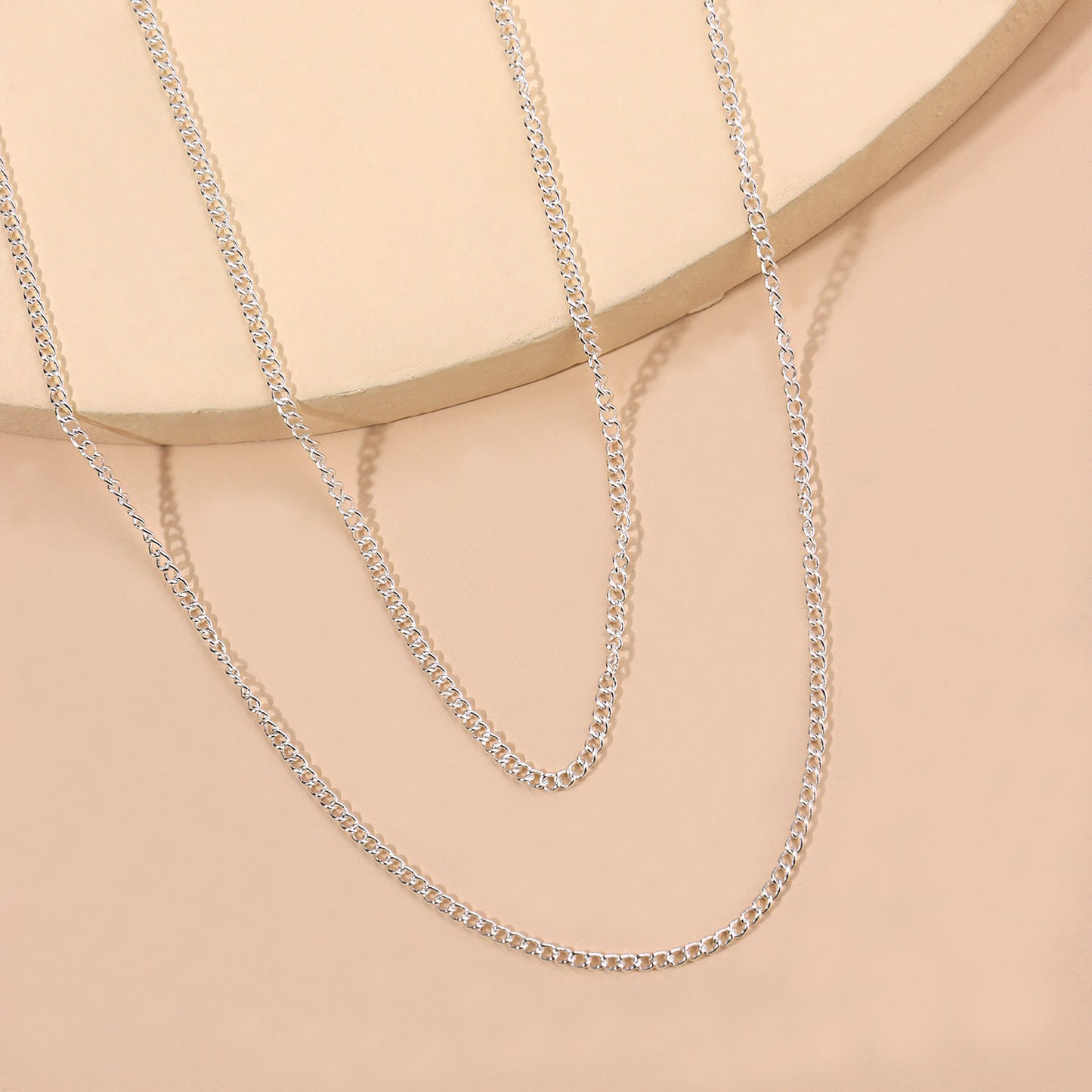 Casual Geometric Double Layer Alloy Body Chain with Long Tassels for Women