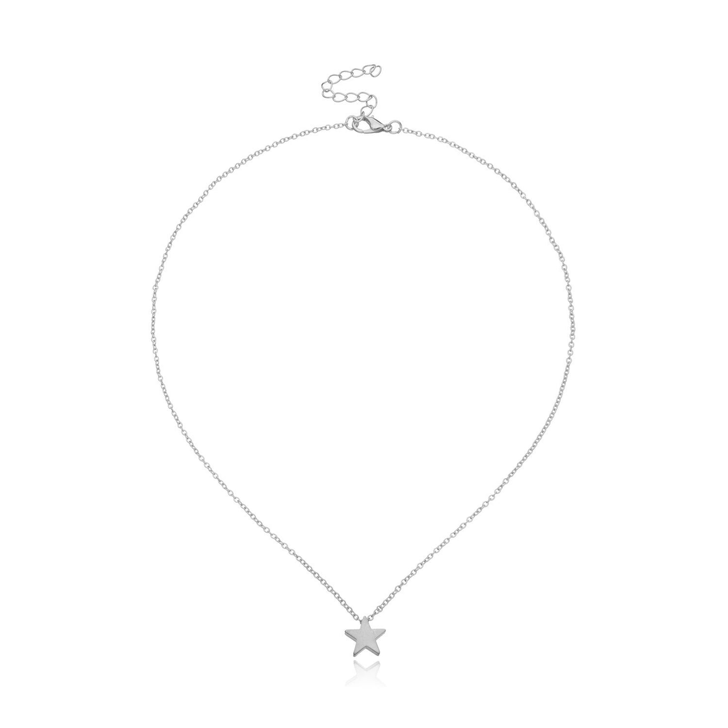 Minimalist Alloy Star Geometric Pendant Necklace for Women