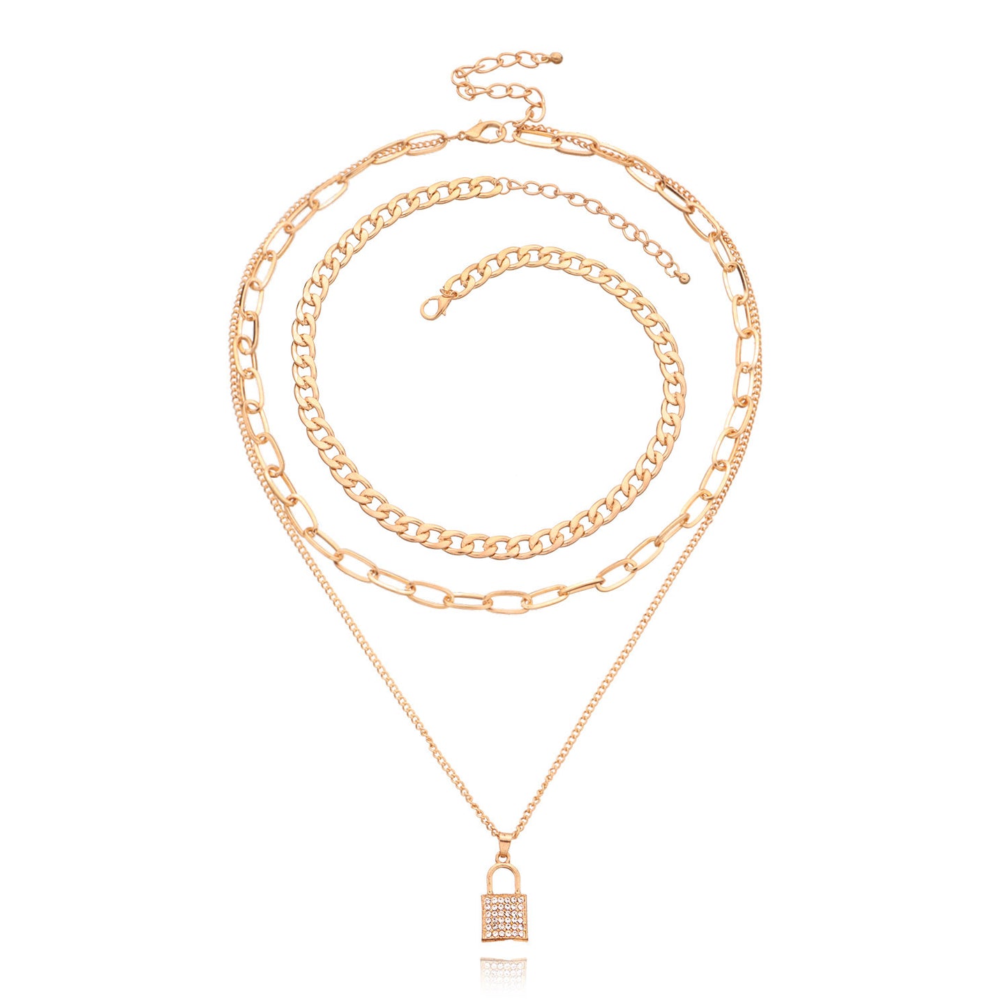 Geometric Alloy Rhinestone Cross Chain Necklace for Women Vintage Luxury Statement Jewelry