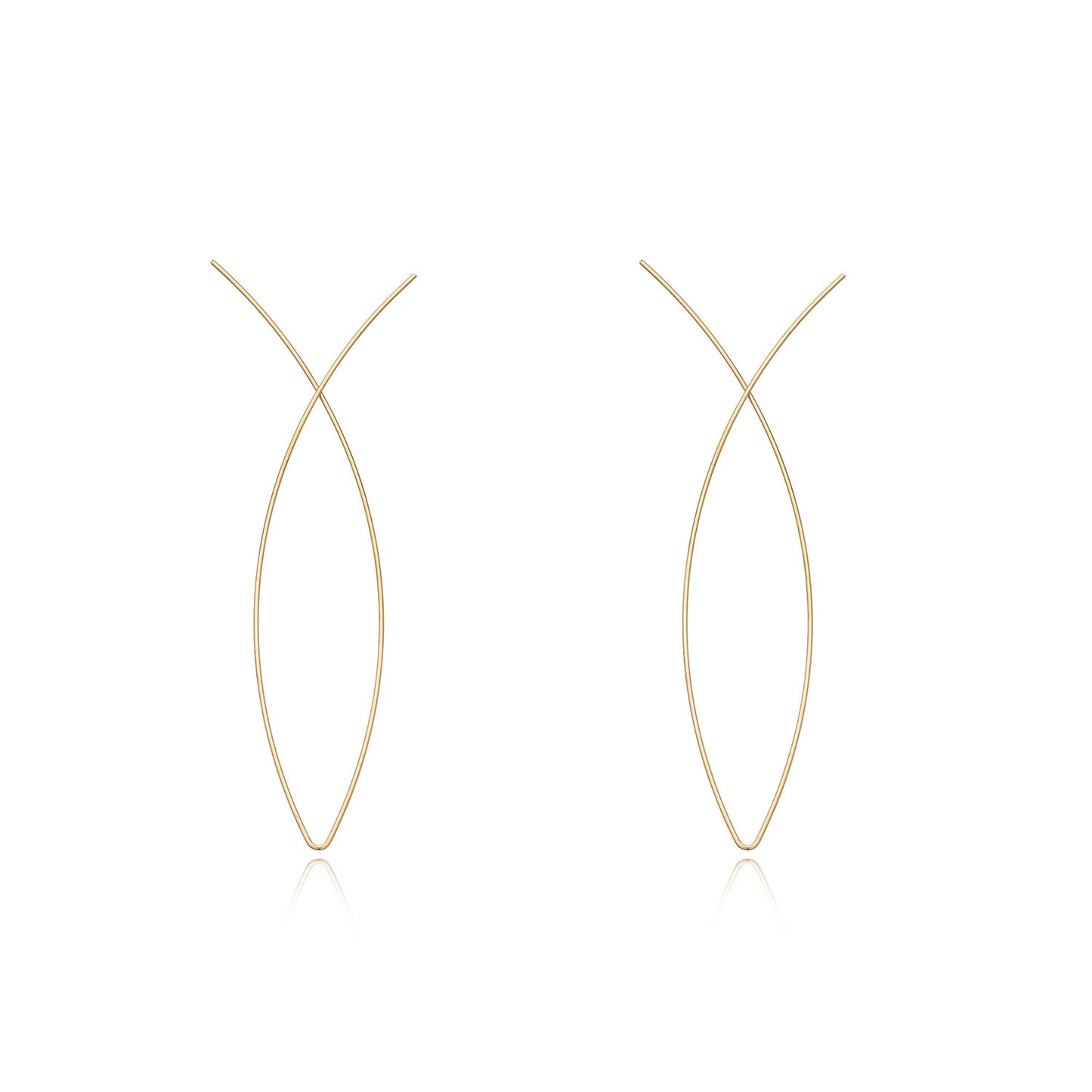 Modern Geometric Abstract Art Fishwire Drop Earrings for Women Minimalist Fashion Jewelry