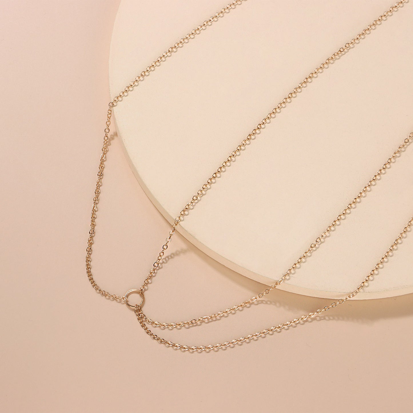 Minimalist Geometric Alloy Body Chain Necklace for Women