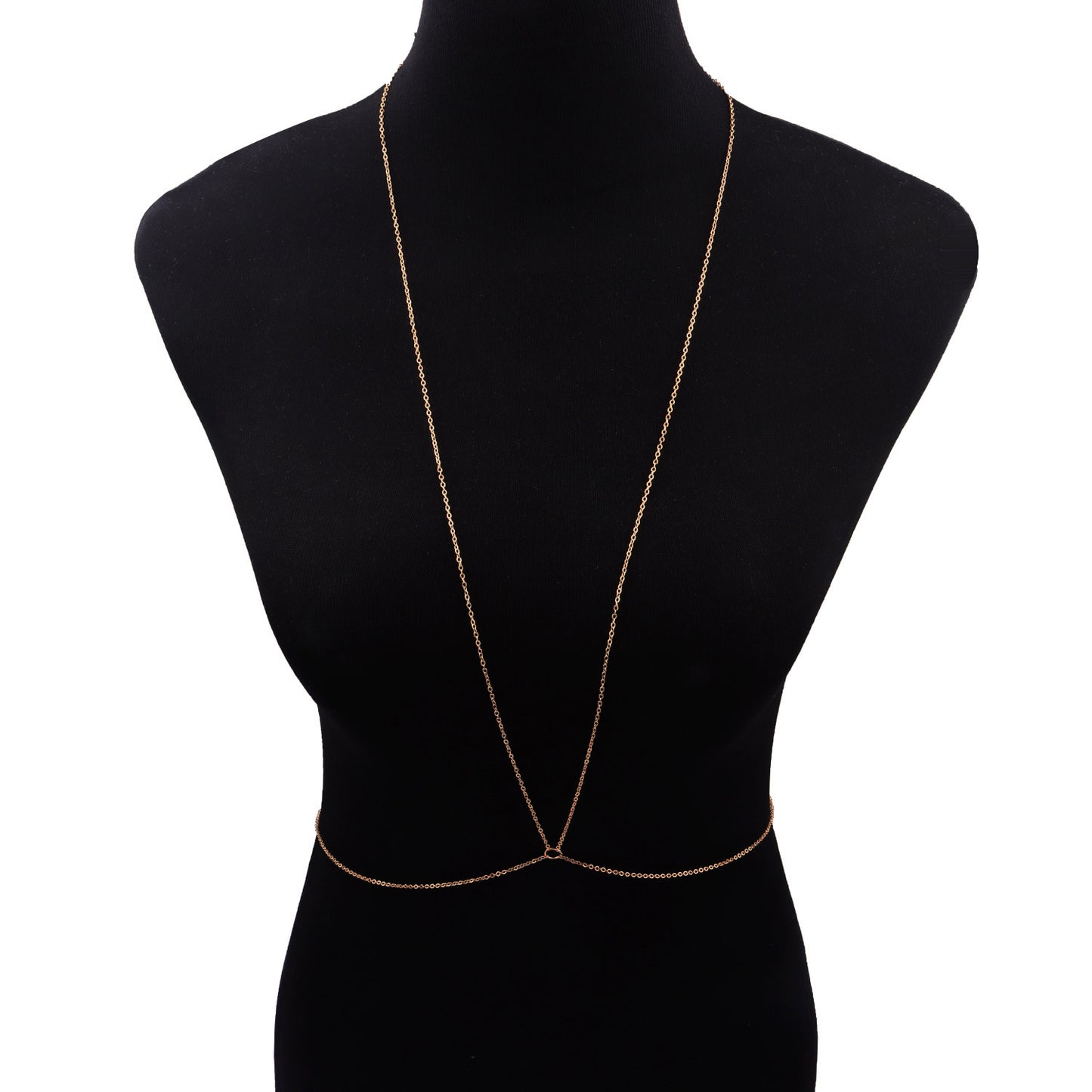 Minimalist Geometric Alloy Body Chain Necklace for Women