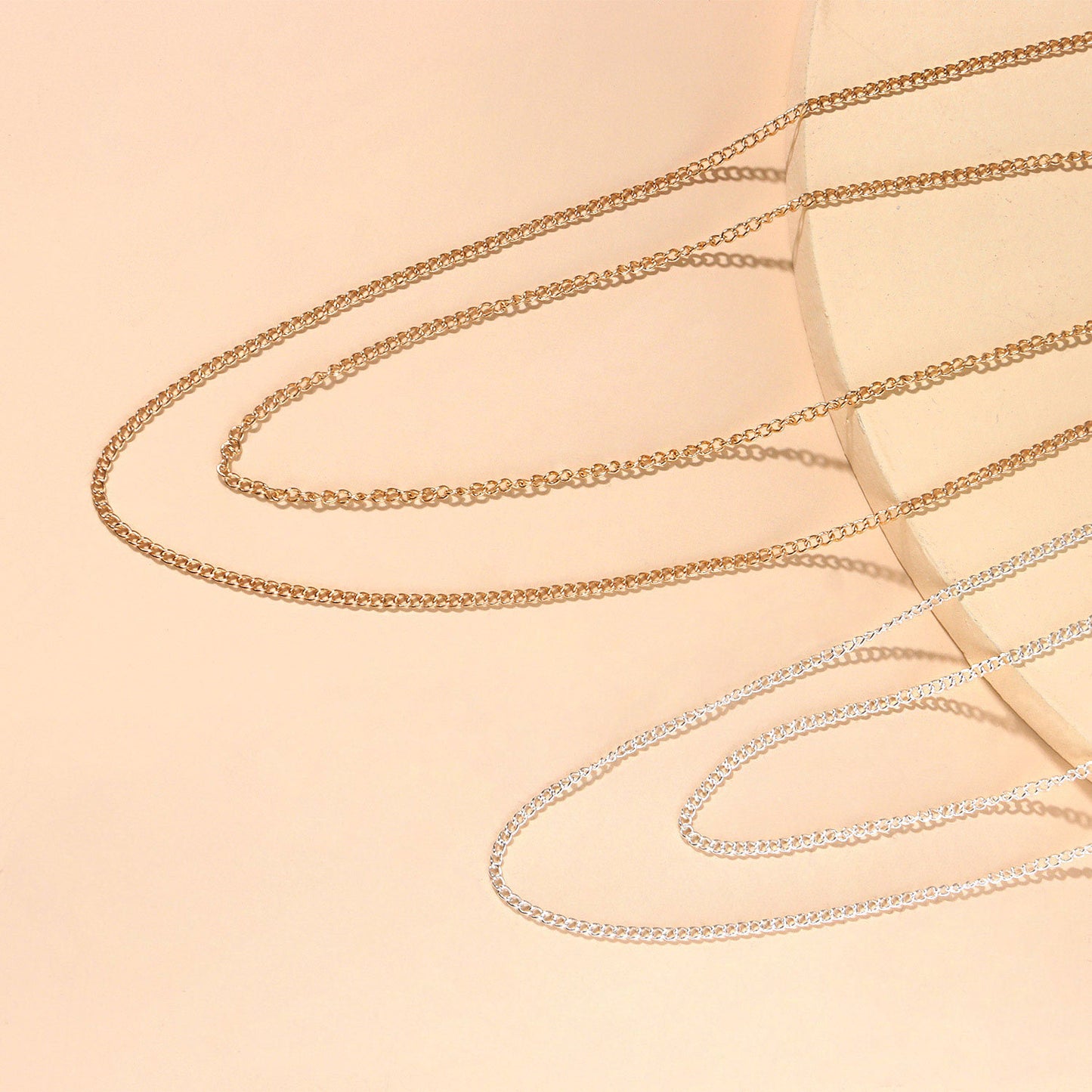 Casual Geometric Double Layer Alloy Body Chain with Long Tassels for Women