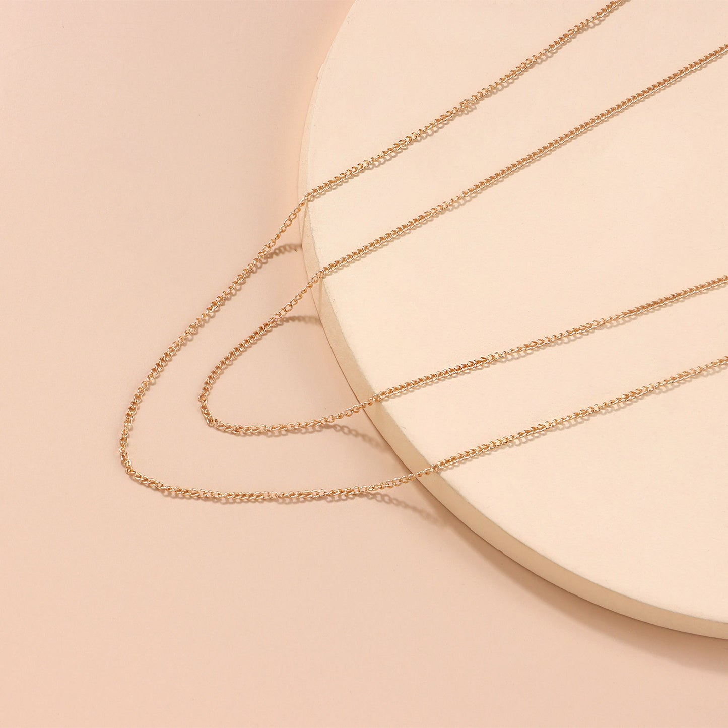 Geometric Double Layer Metal Body Chain for Women