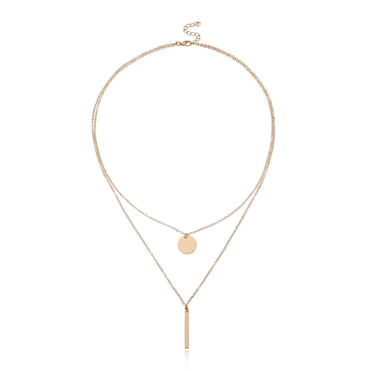 Collana con croce geometrica in lega