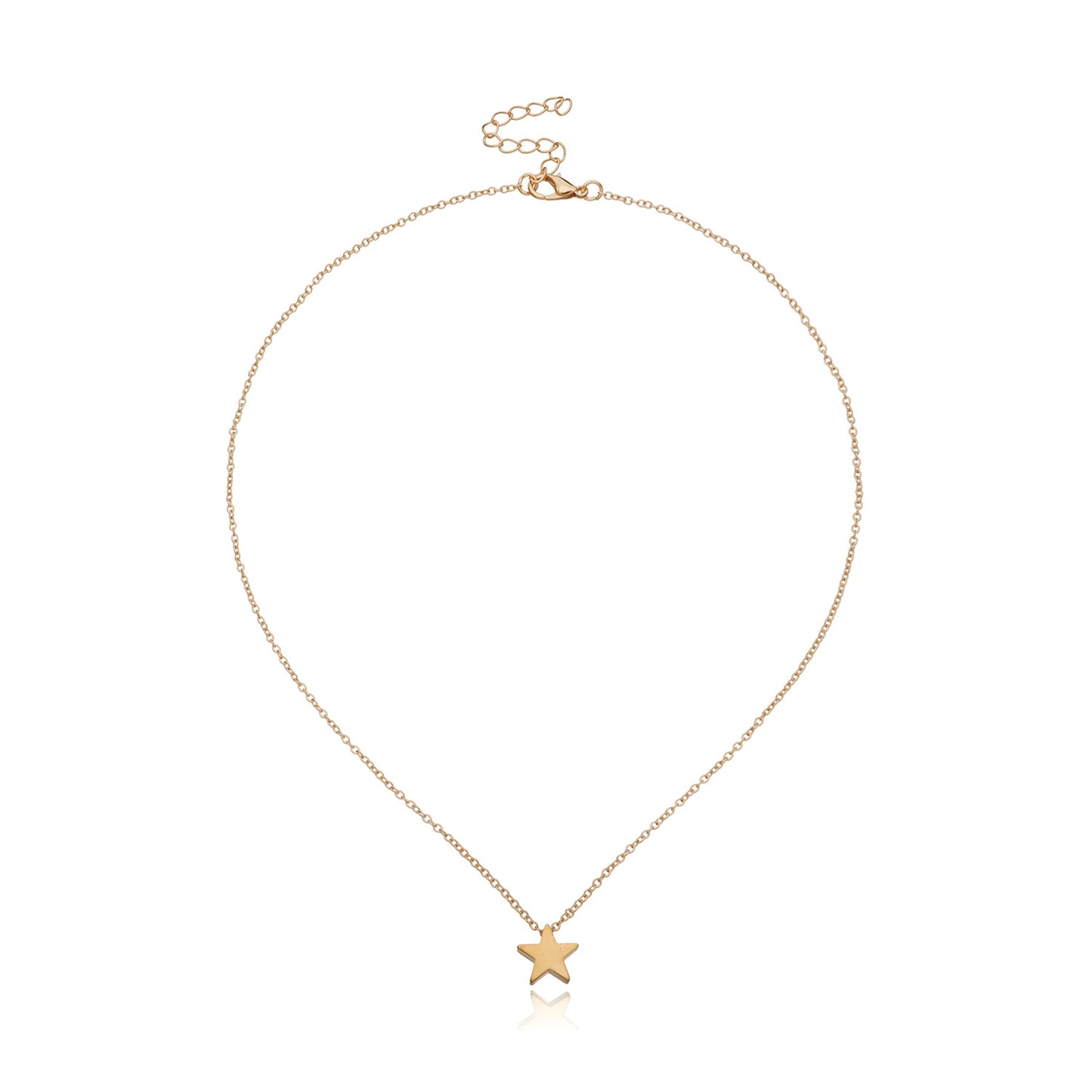 Minimalist Alloy Star Geometric Pendant Necklace for Women