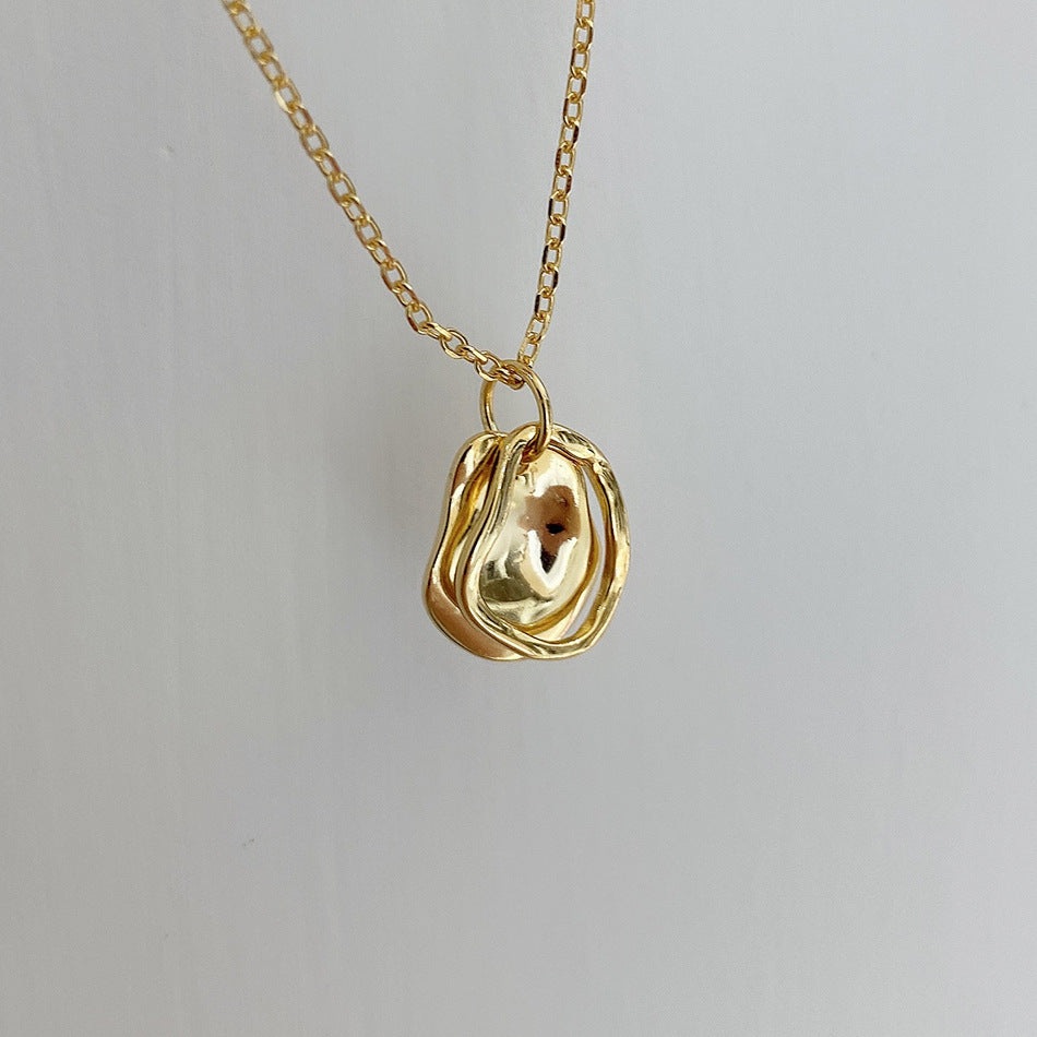 Minimalist Sweet 925 Sterling Silver Geometric Plated Necklace