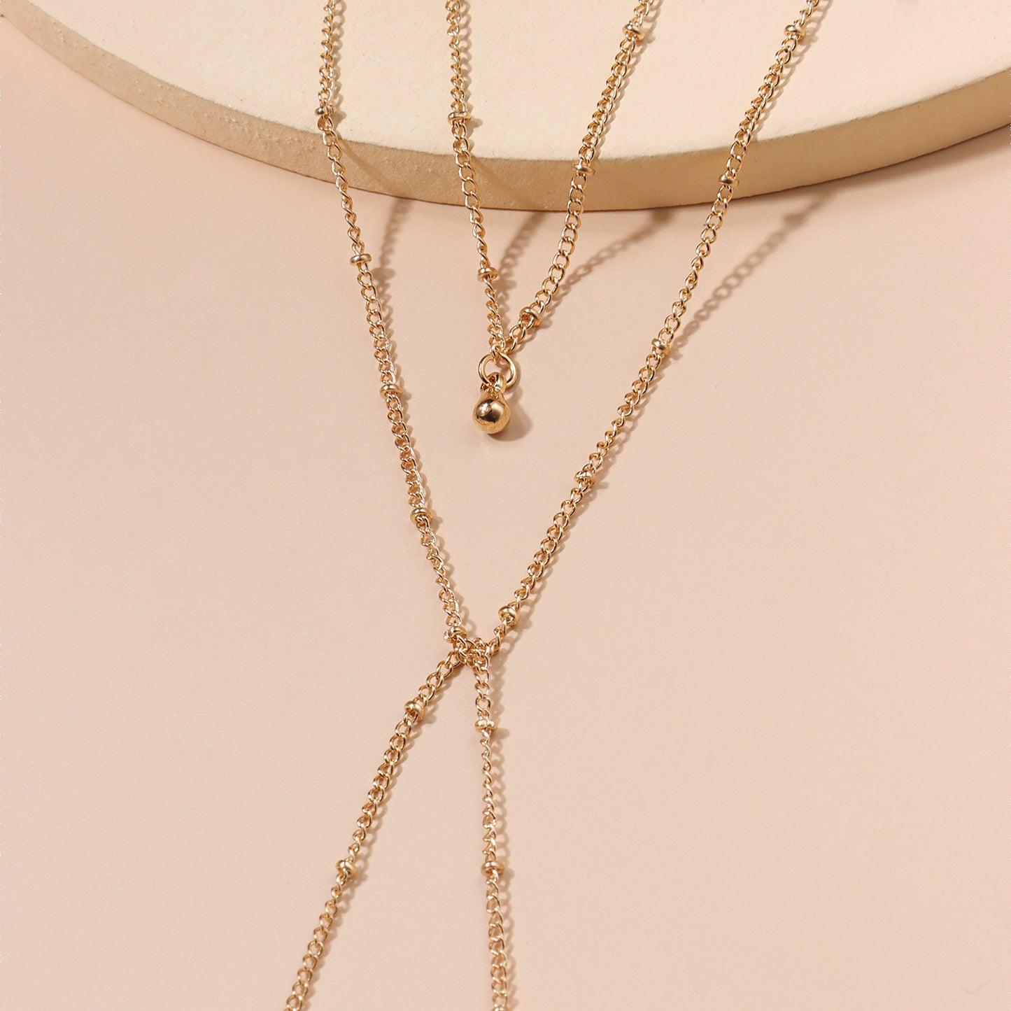 Women's Geometric Bell Pendant Necklace Alloy Long Layered Choker Style Fashion Jewelry