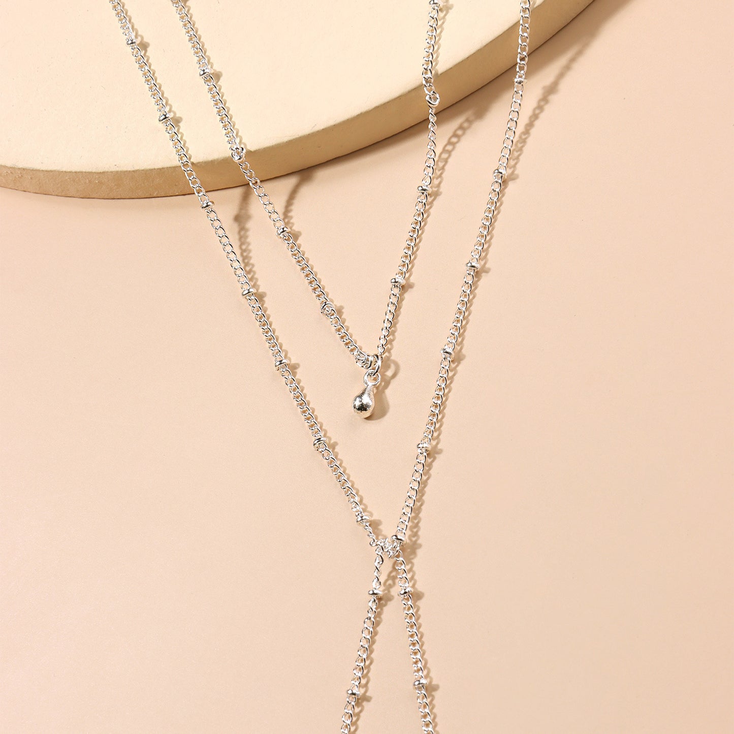 Women's Geometric Bell Pendant Necklace Alloy Long Layered Choker Style Fashion Jewelry