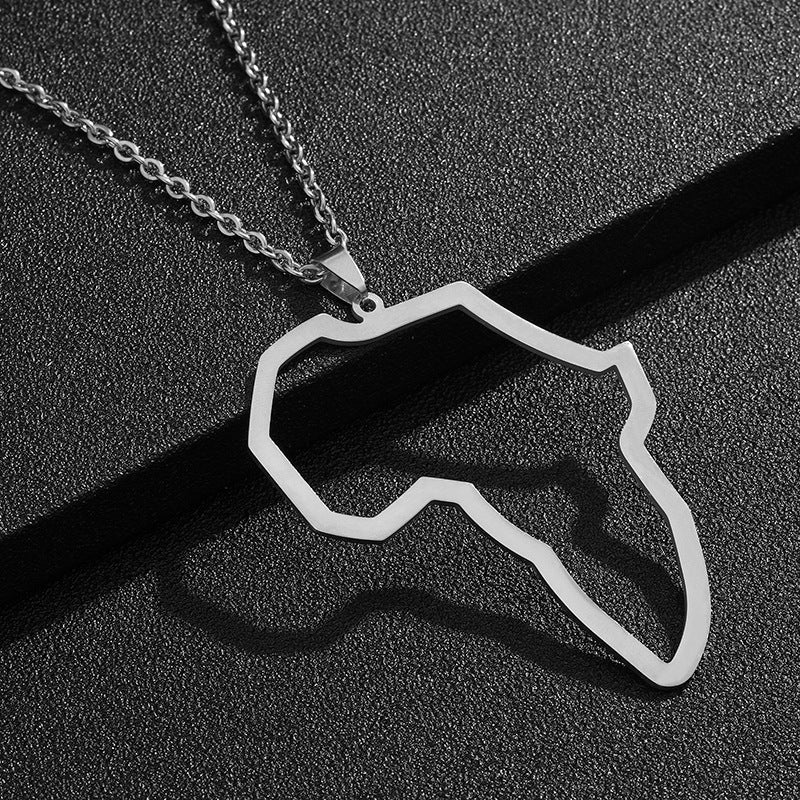 Collar con colgante geométrico de acero inoxidable y titanio para pareja, estilo hip-hop, para hombre y mujer, con cadena O, regalo informal de moda