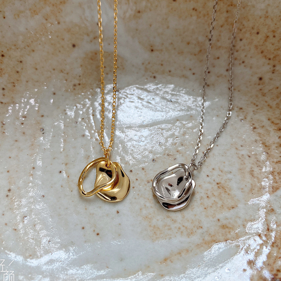 Minimalist Sweet 925 Sterling Silver Geometric Plated Necklace