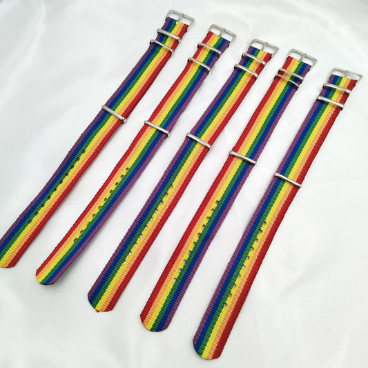 Braccialetto artigianale dolce arcobaleno in nylon unisex
