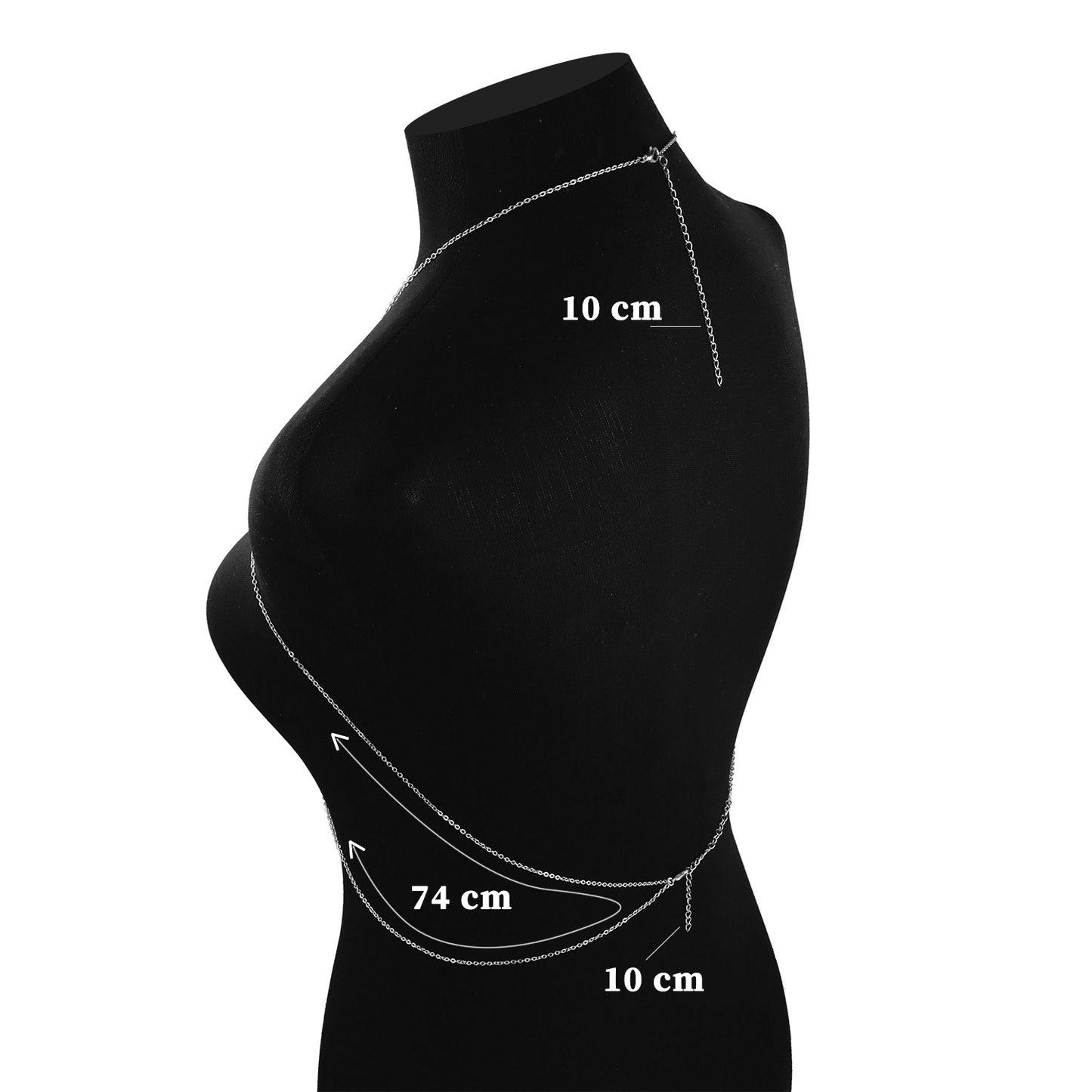 Cadena corporal minimalista de aleación con forma de animal para mujer