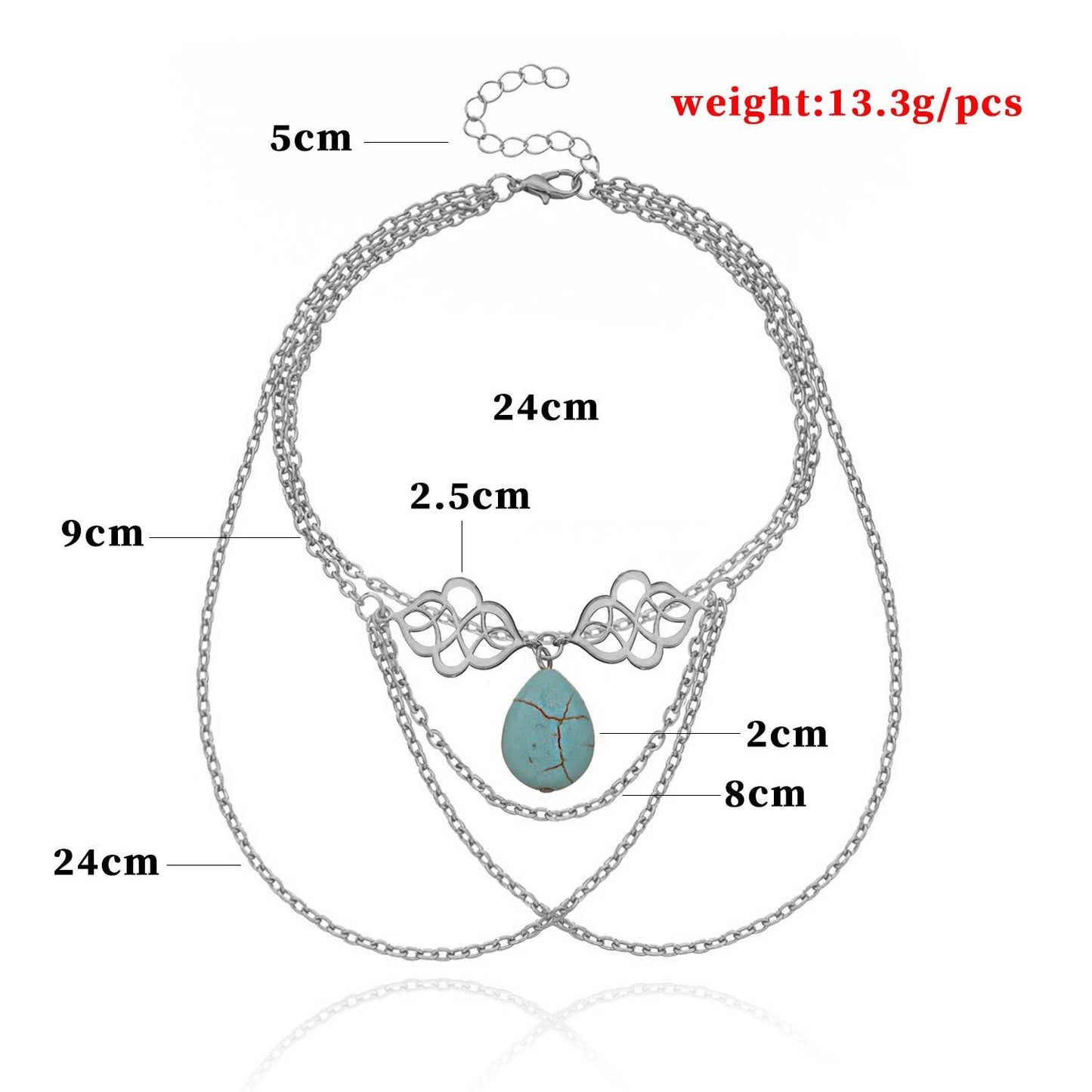 Women's Hollow-Out Auspicious Droplet Pendant Tassel Arm Chain Bracelet Jewelry