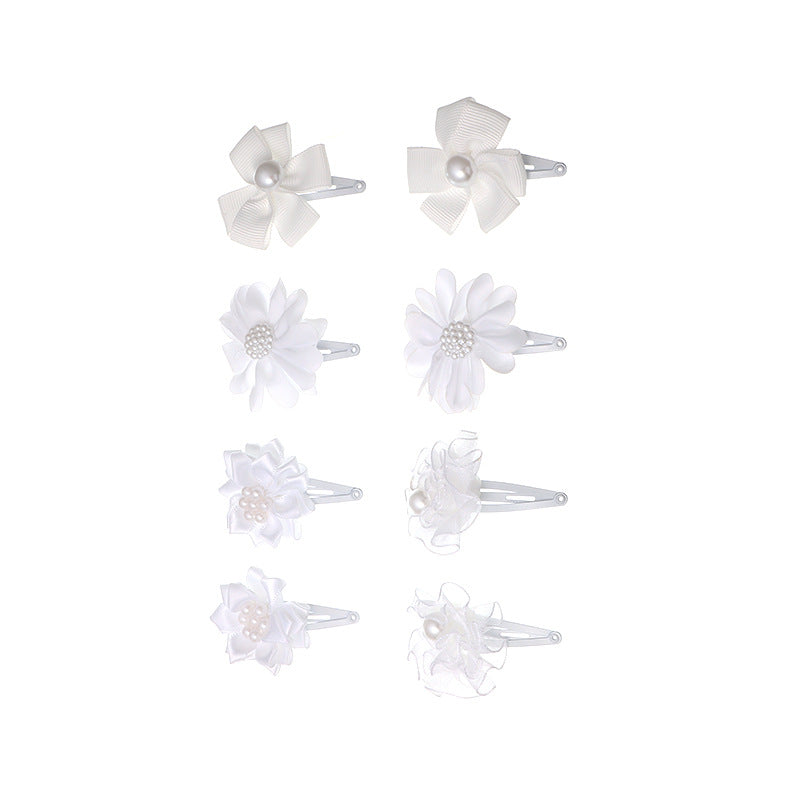 Pinza de pelo floral para niñas, horquilla de aleación con revestimiento de resina, accesorio para el cabello estilo princesa