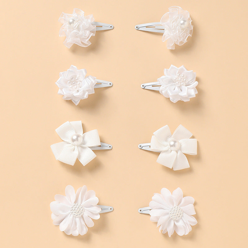 Pinza de pelo floral para niñas, horquilla de aleación con revestimiento de resina, accesorio para el cabello estilo princesa